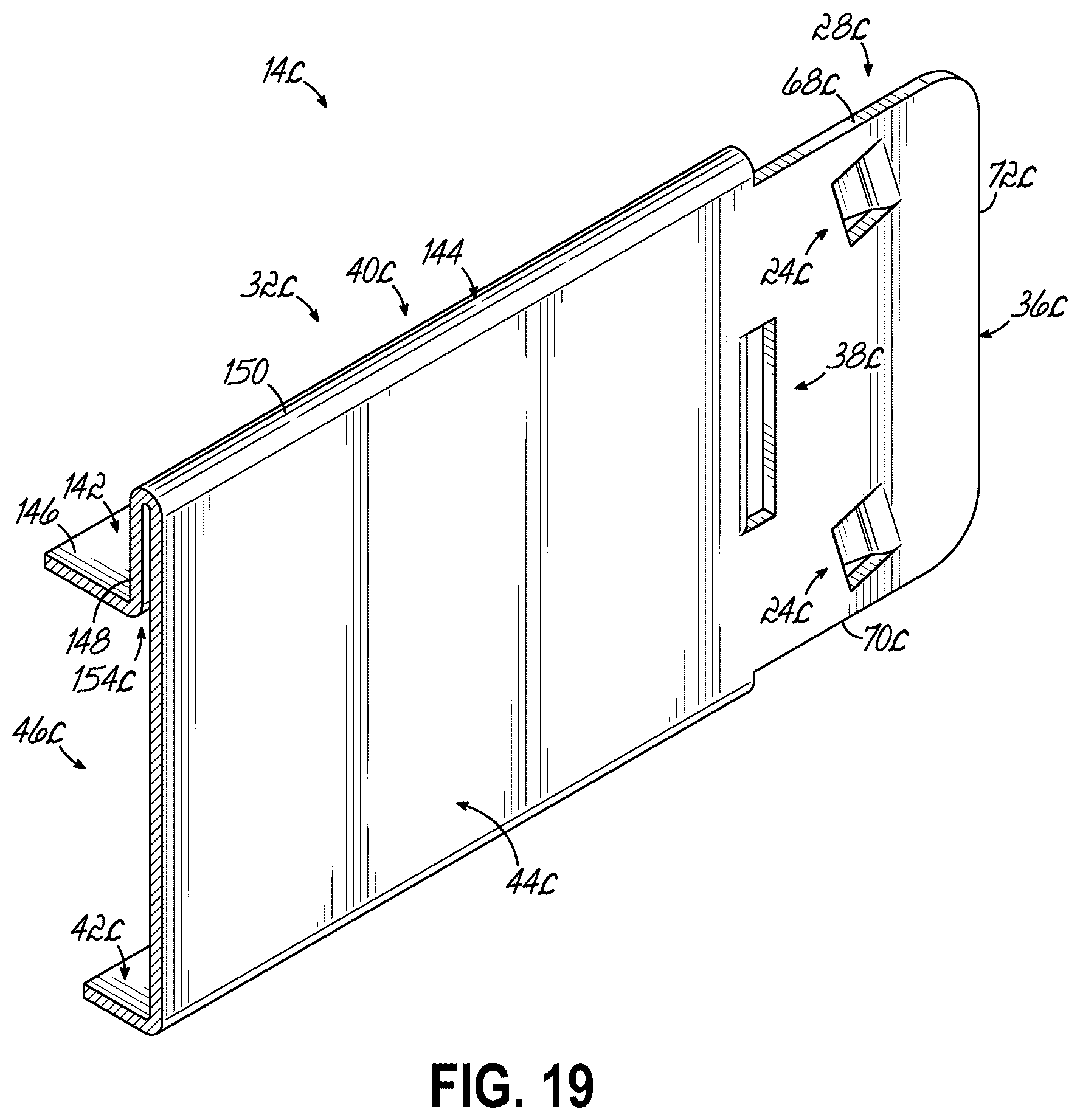 Patent US12310495 Figure 14 – Weldless shelf support beams and shelving units utilizing same