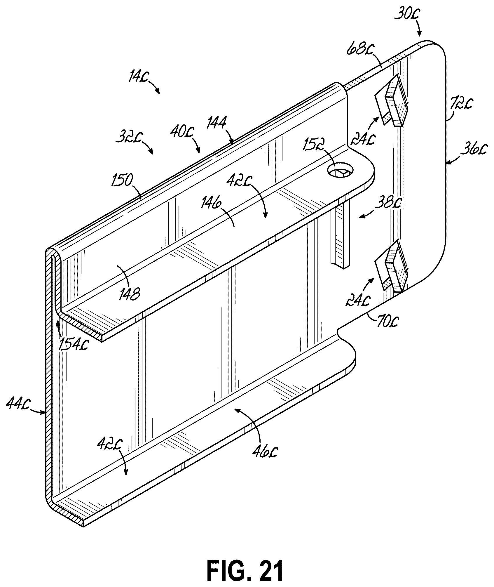 Patent US12310495 Figure 16 – Weldless shelf support beams and shelving units utilizing same