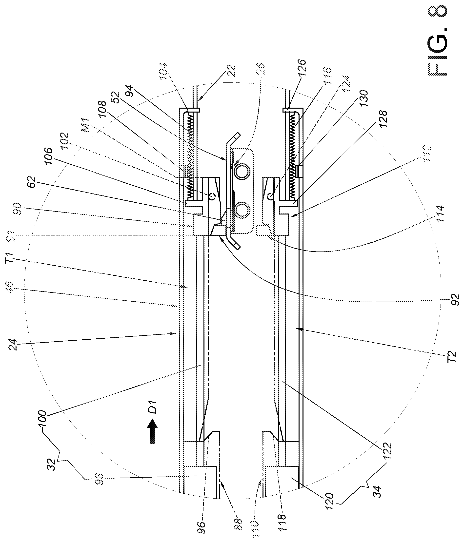Patent US12310497 Figure 8 – Slide rail assembly