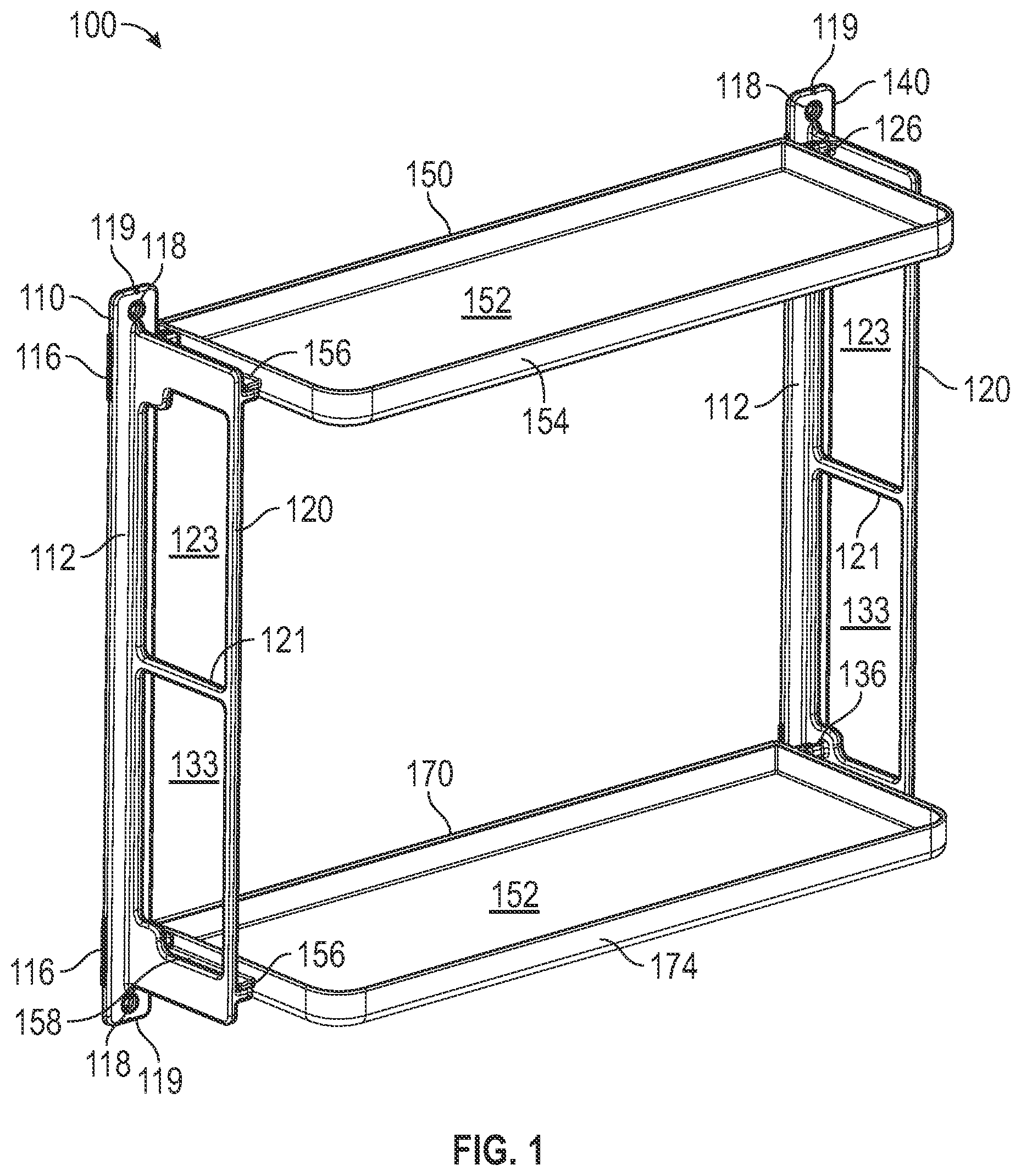 Patent US12310499 — Shelf assembly — Figure 1