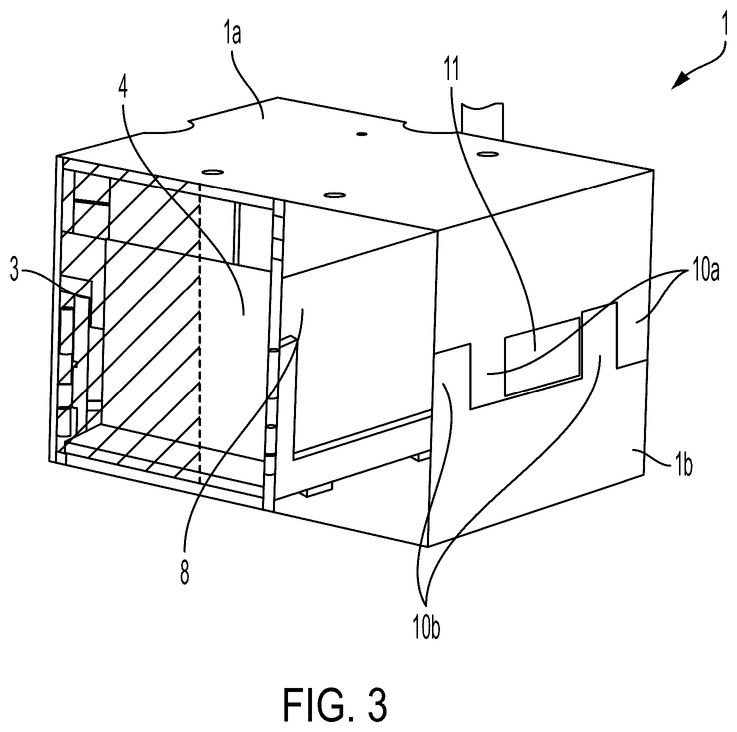 Patent US12310500 Figure 3 – Frame element for installation in work furniture