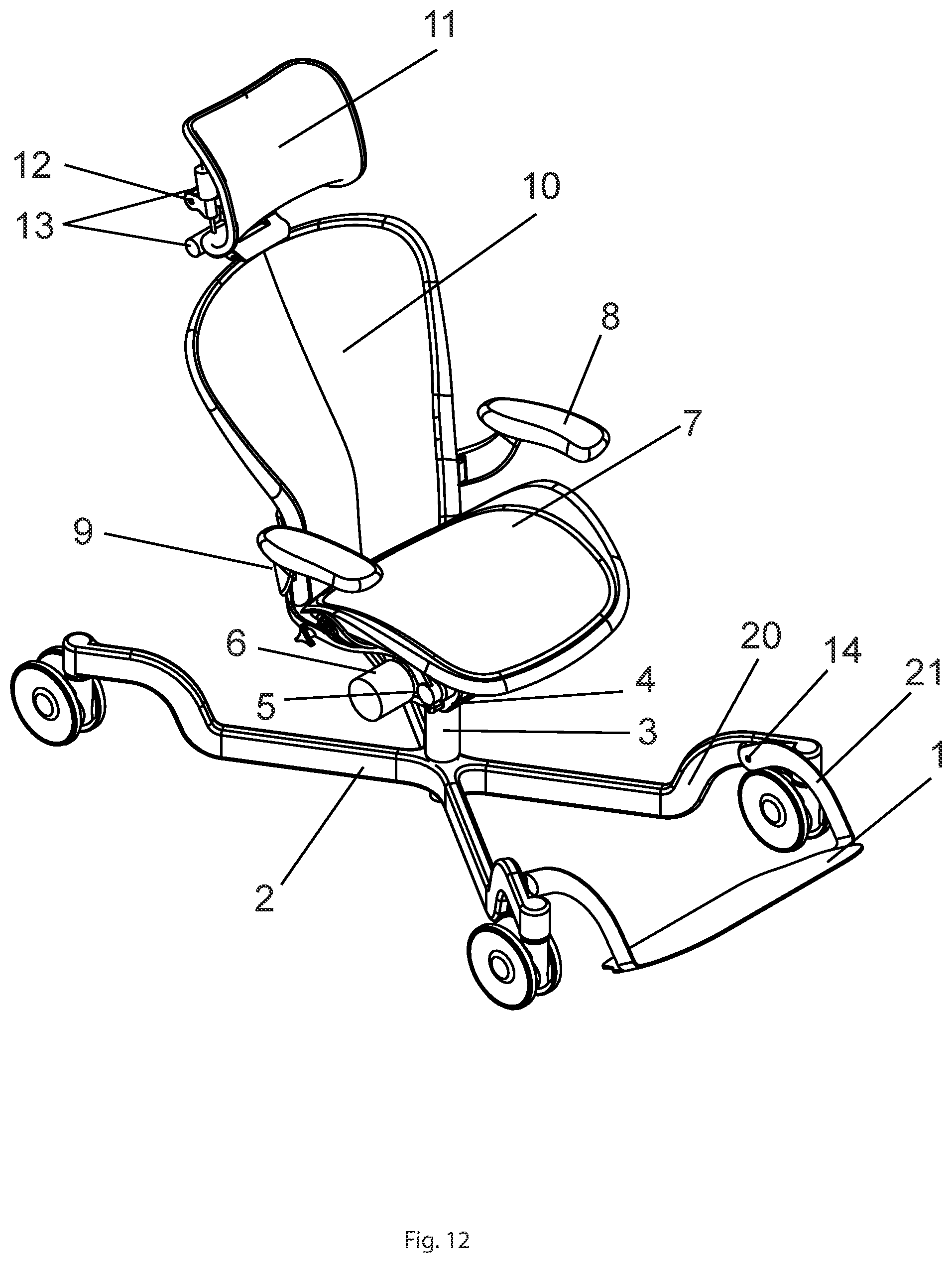 Patent US12310502 Figure 9 – Automated task chair