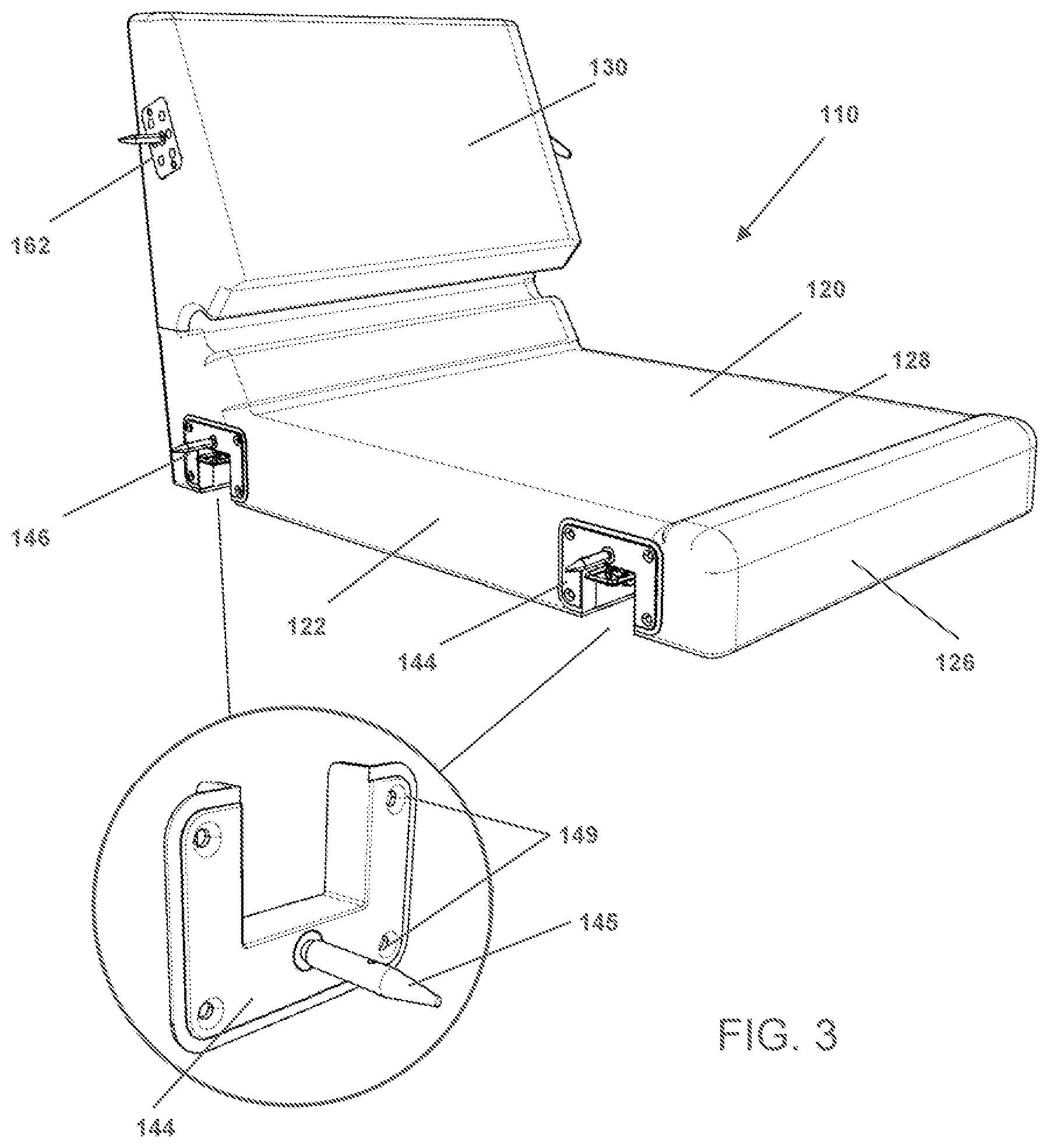 Patent US12310503 Figure 6 – Modular sofa construction and methods for assembly