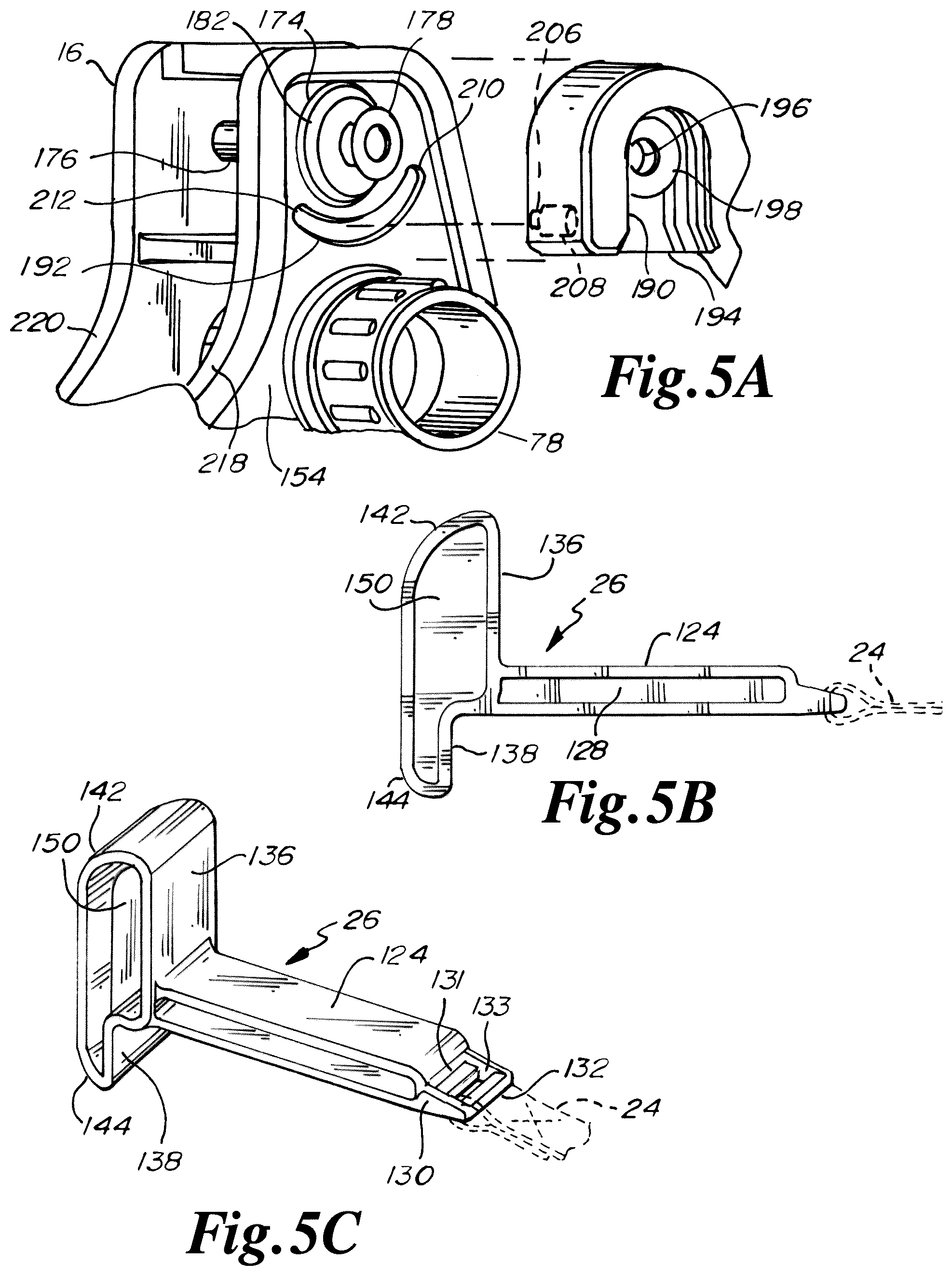 Patent US12310505 Figure 5 – Bed rail having rotating seat for guard frame