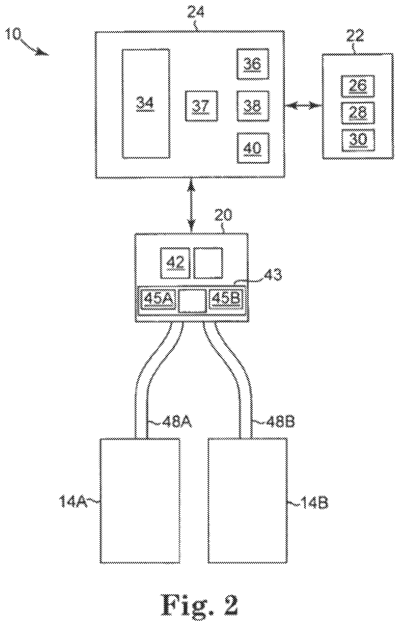 Patent US12310506 Figure 2 – Adjustable bed system with foundations having first and second configurations