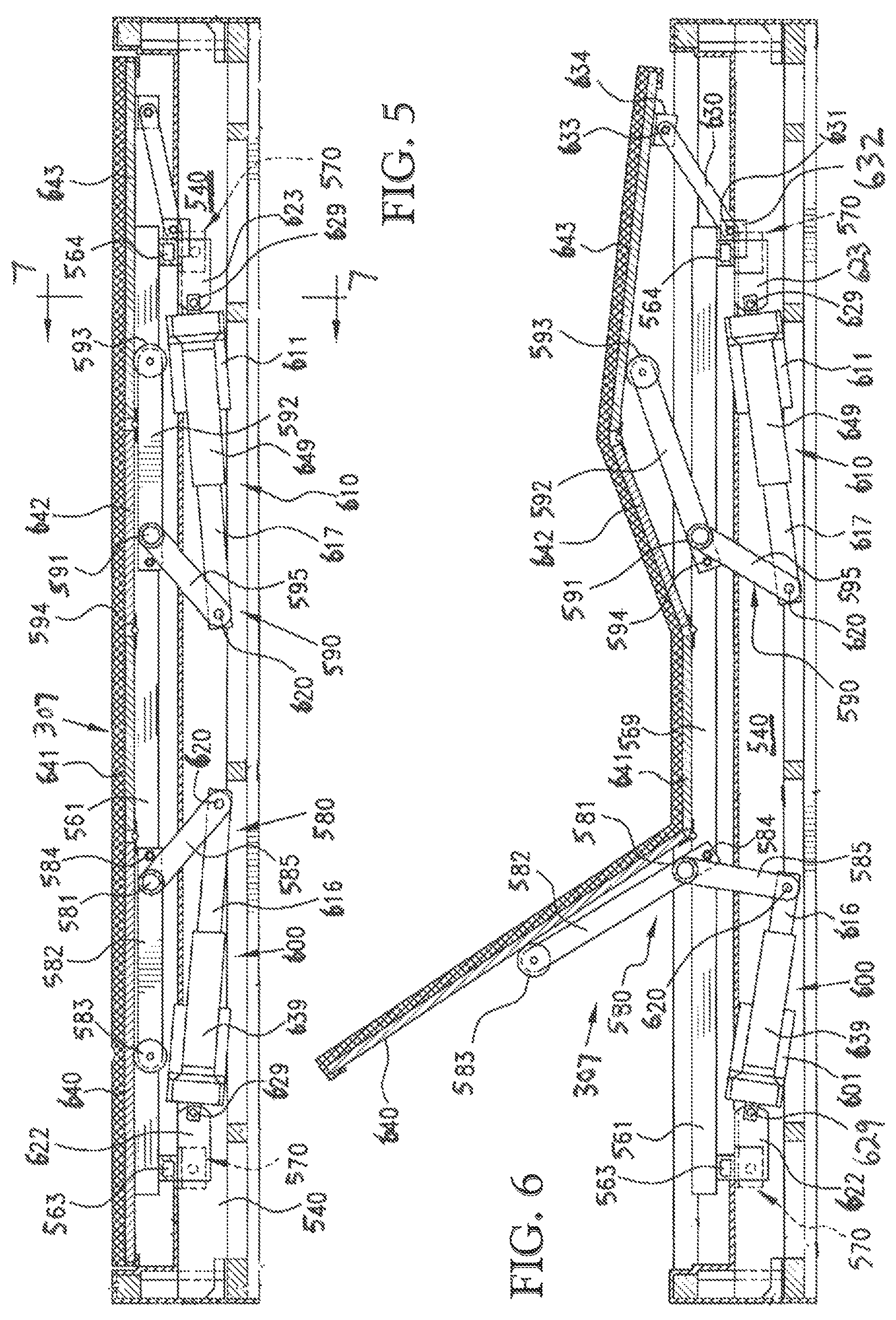 Patent US12310506 Figure 5 – Adjustable bed system with foundations having first and second configurations