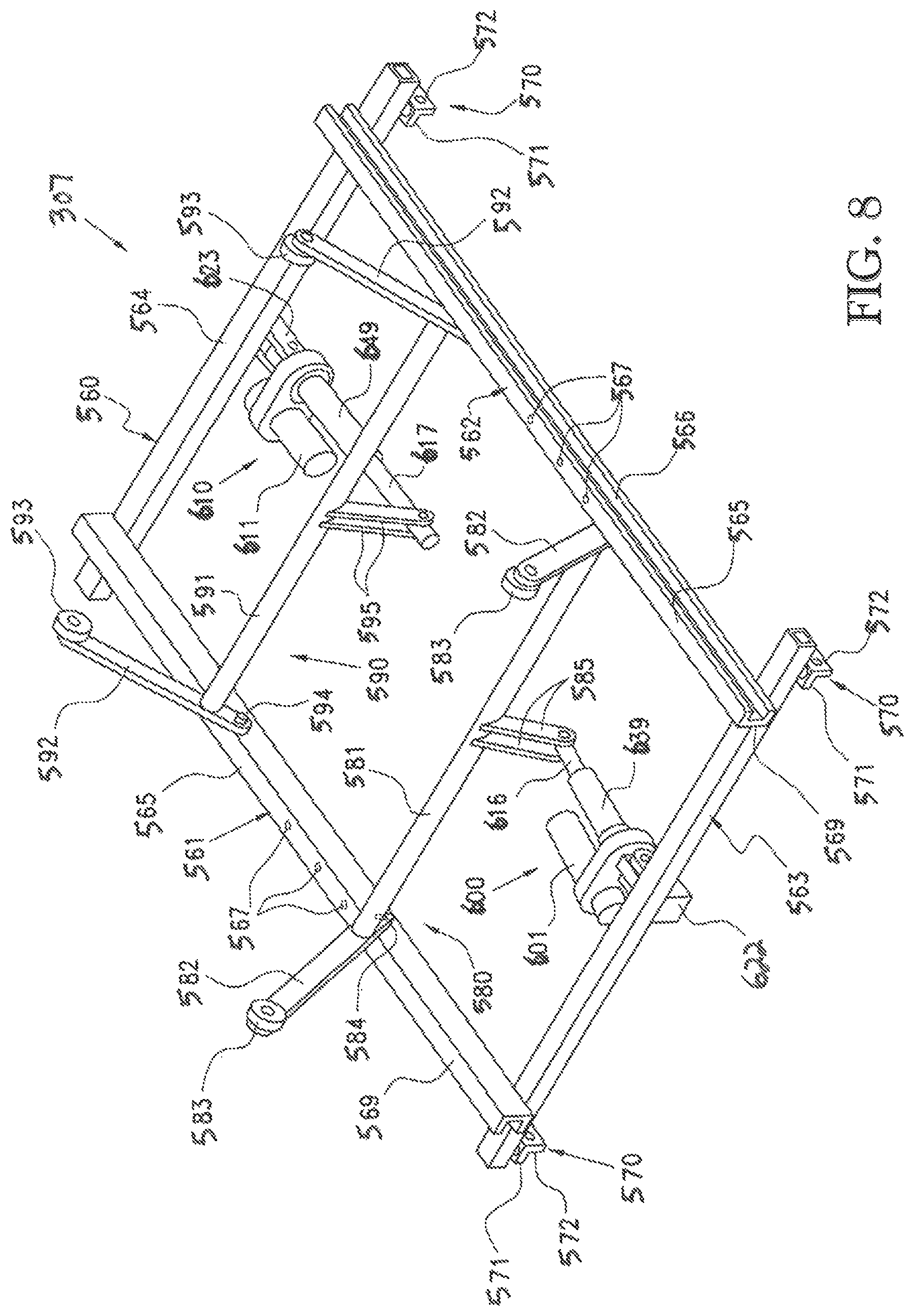 Patent US12310506 Figure 7 – Adjustable bed system with foundations having first and second configurations