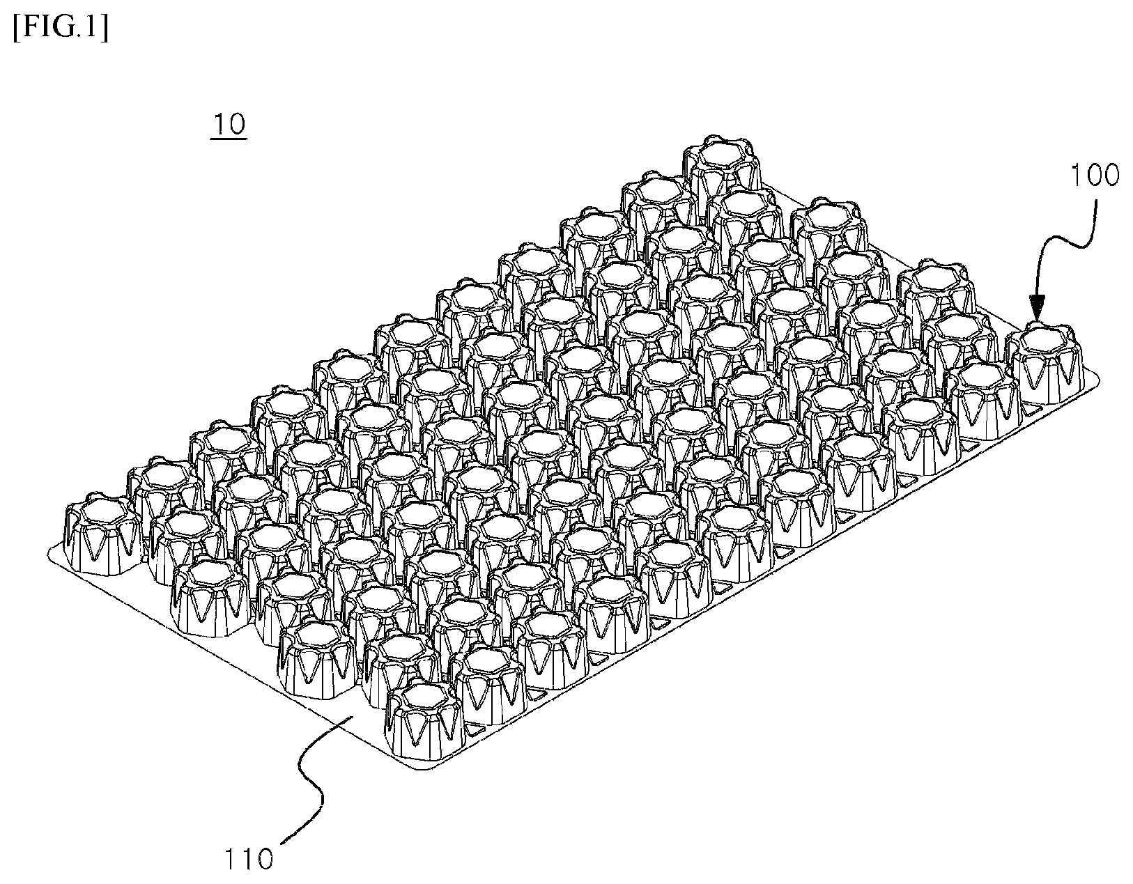 Patent US12310507 Figure 1 – Air pocket module and air mattress including the same