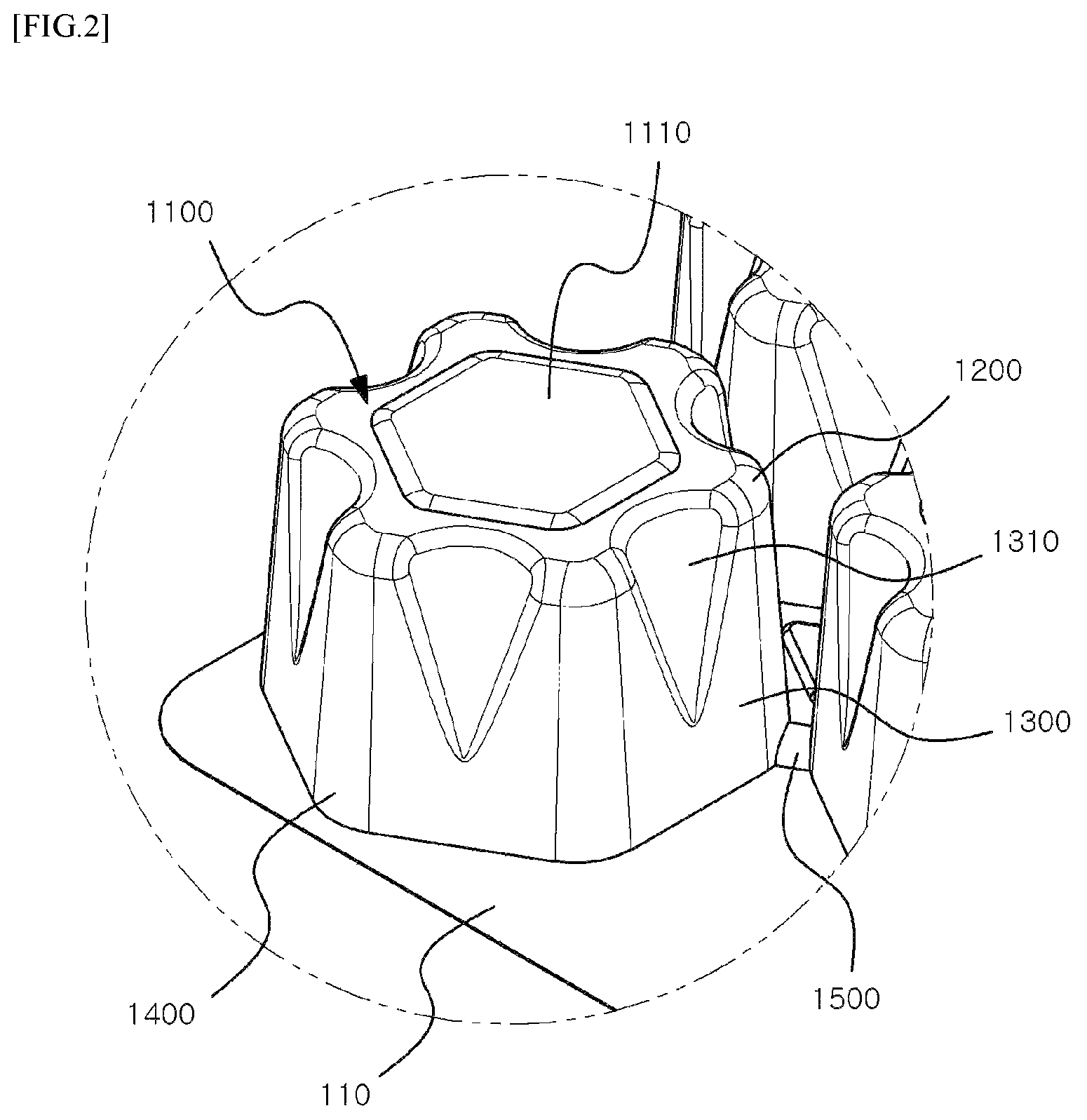 Patent US12310507 Figure 2 – Air pocket module and air mattress including the same