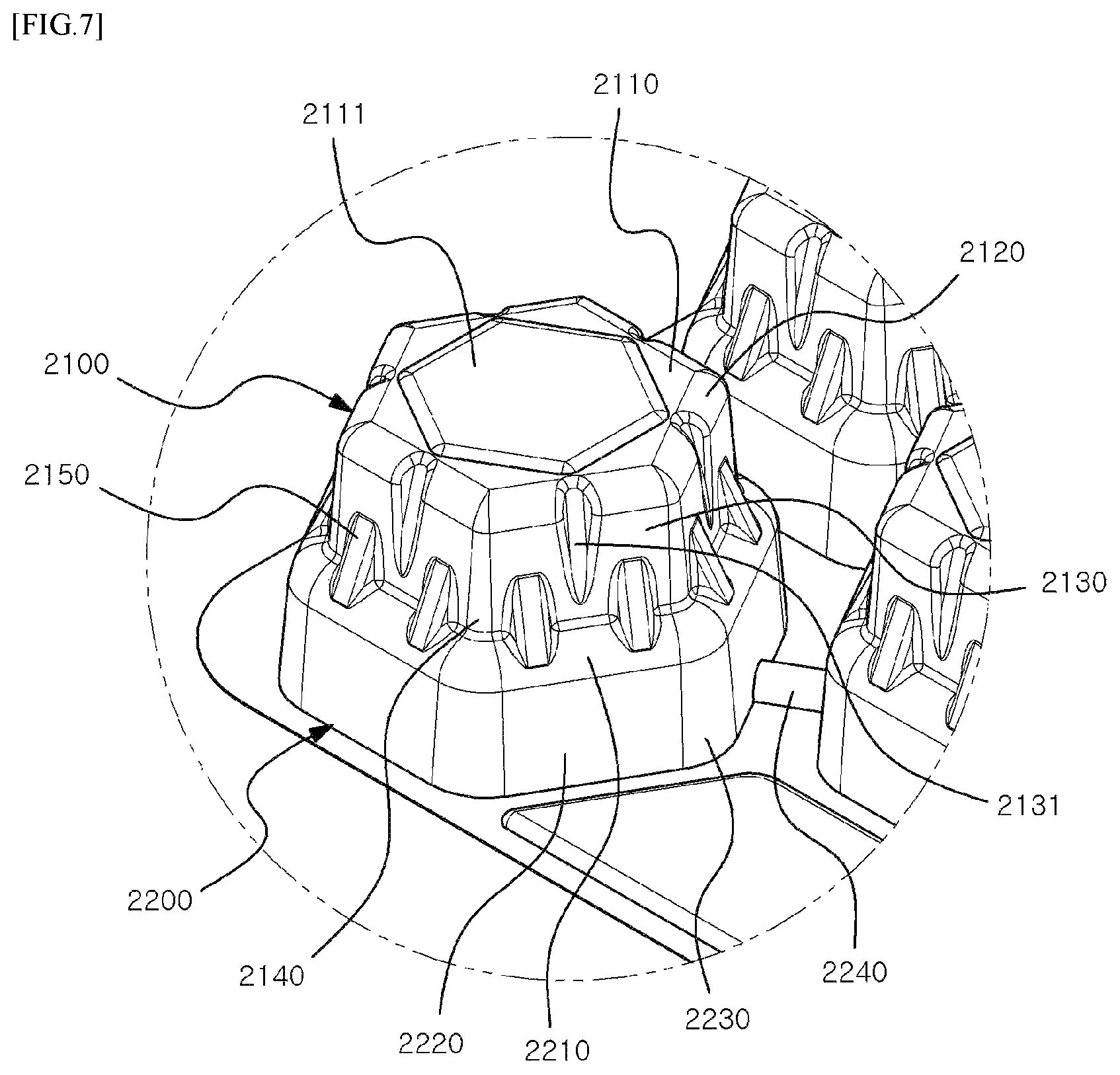 Patent US12310507 Figure 7 – Air pocket module and air mattress including the same