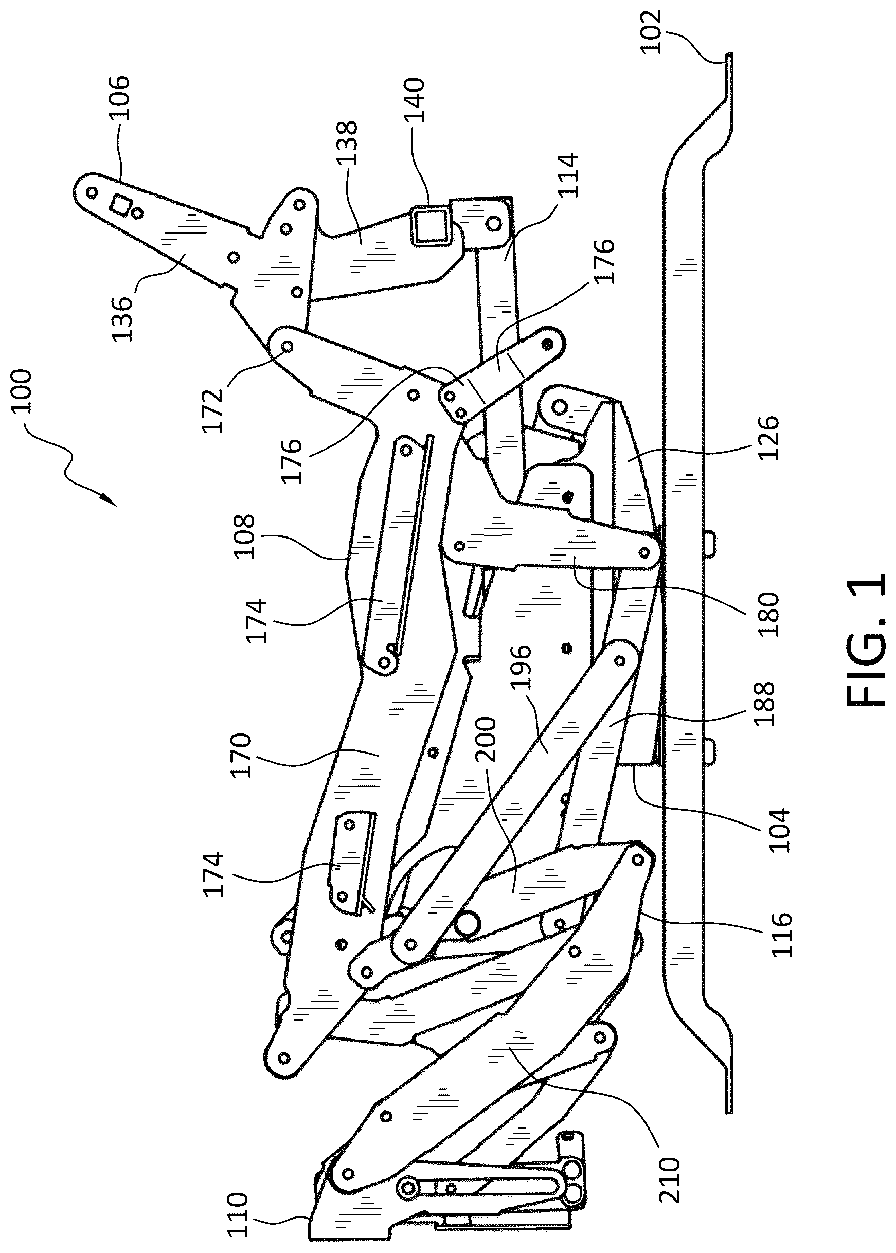 Patent US12310509 — Powered rocking lounger chair — Figure 1