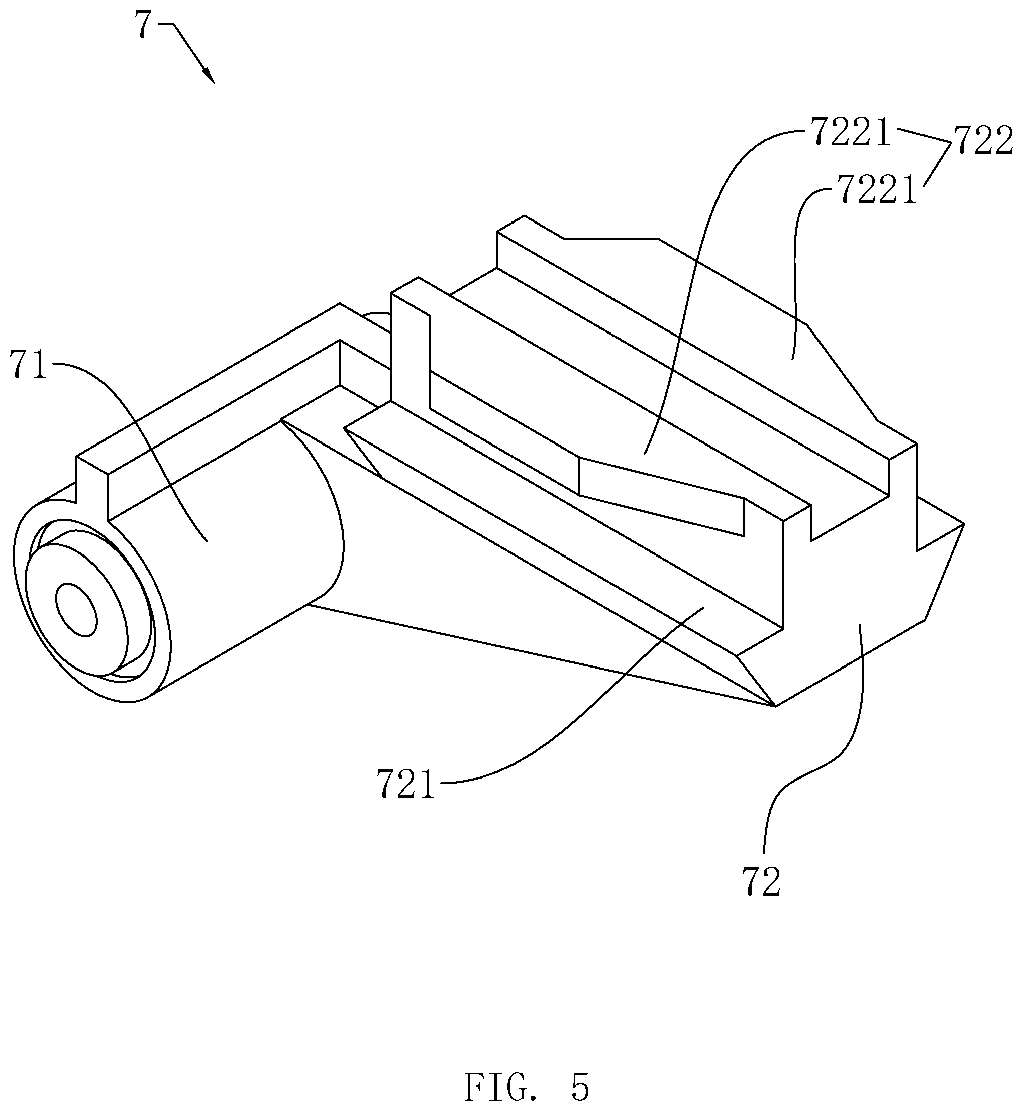 Patent US12310511 Figure 5 – Foldable chair frame with armrests