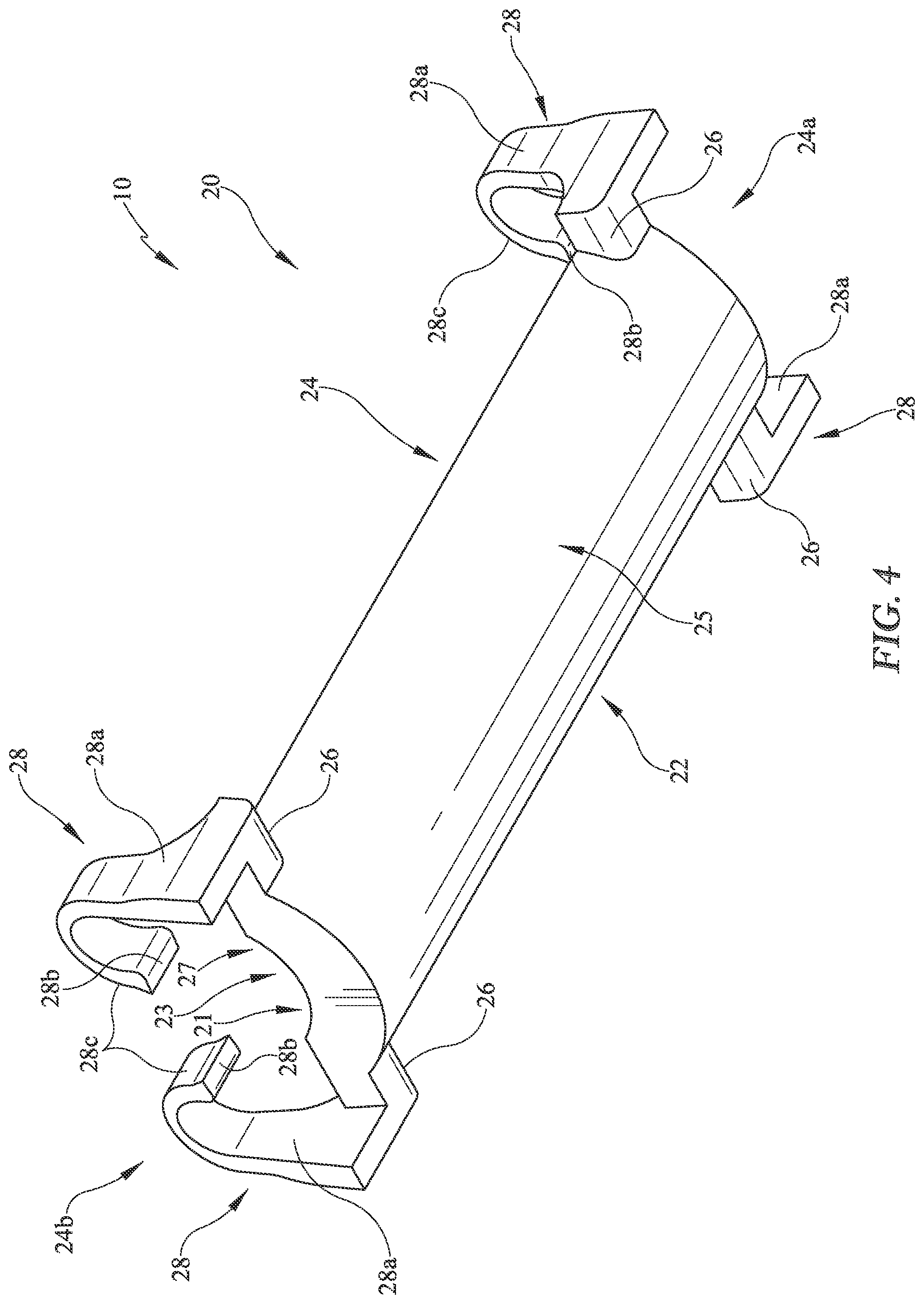 Patent US12310512 Figure 4 – Apparatus and method of vertically adjusting reinforcing support structure