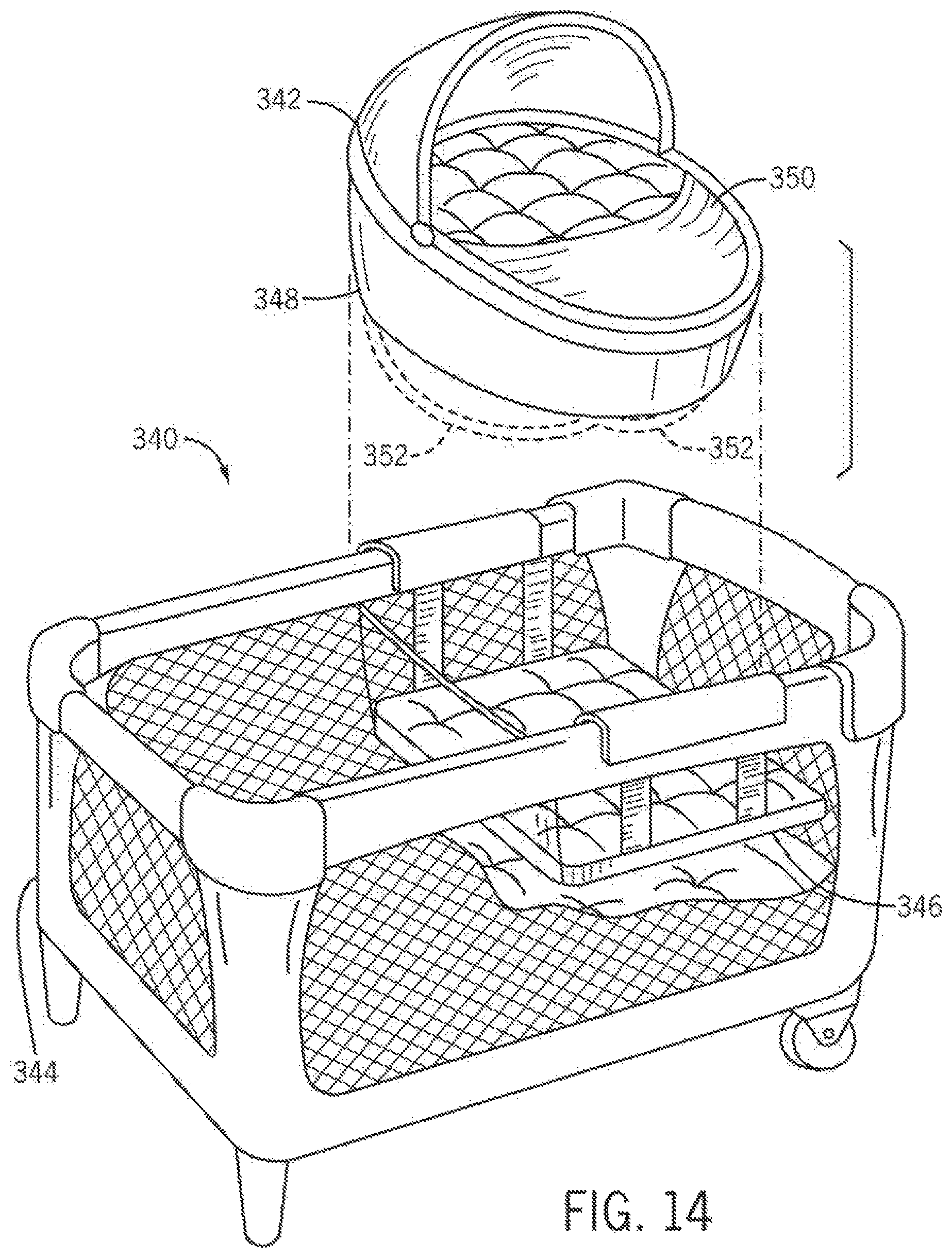 Patent US12310514 Figure 16 – Child containment system with multiple infant support modes