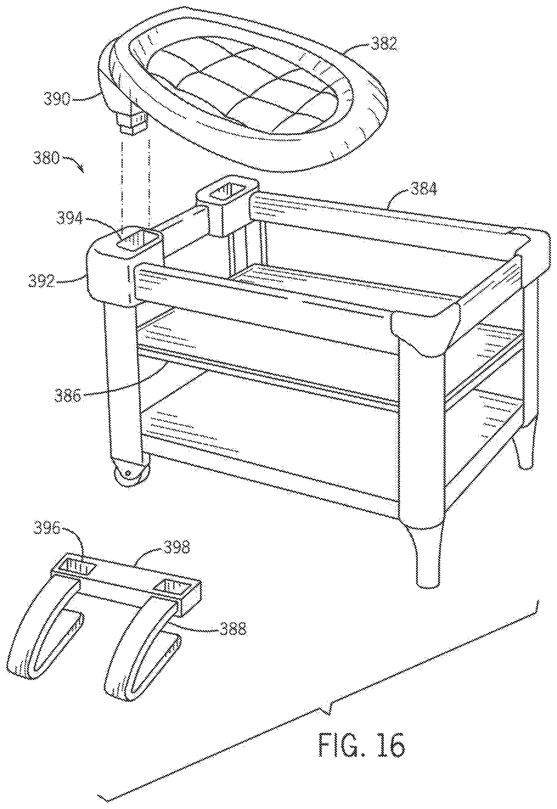 Patent US12310514 Figure 18 – Child containment system with multiple infant support modes