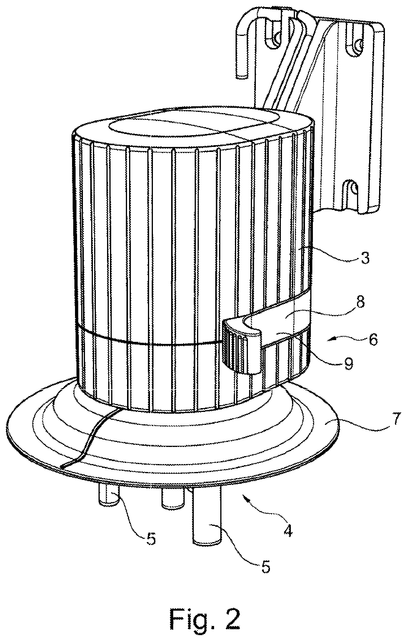 Patent US12310522 Figure 2 – Device and method for preparing foods arranged in a vessel