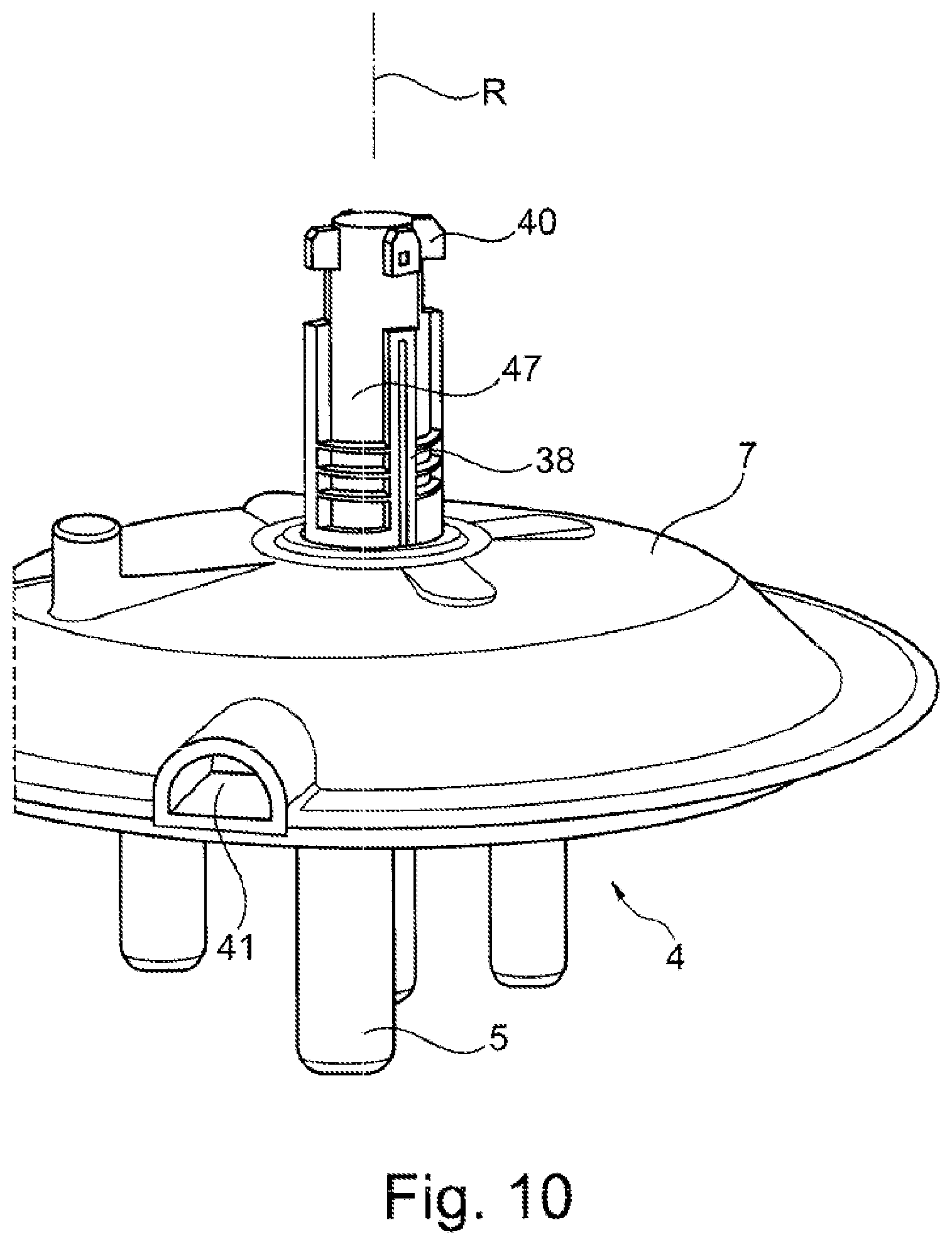 Patent US12310522 Figure 8 – Device and method for preparing foods arranged in a vessel