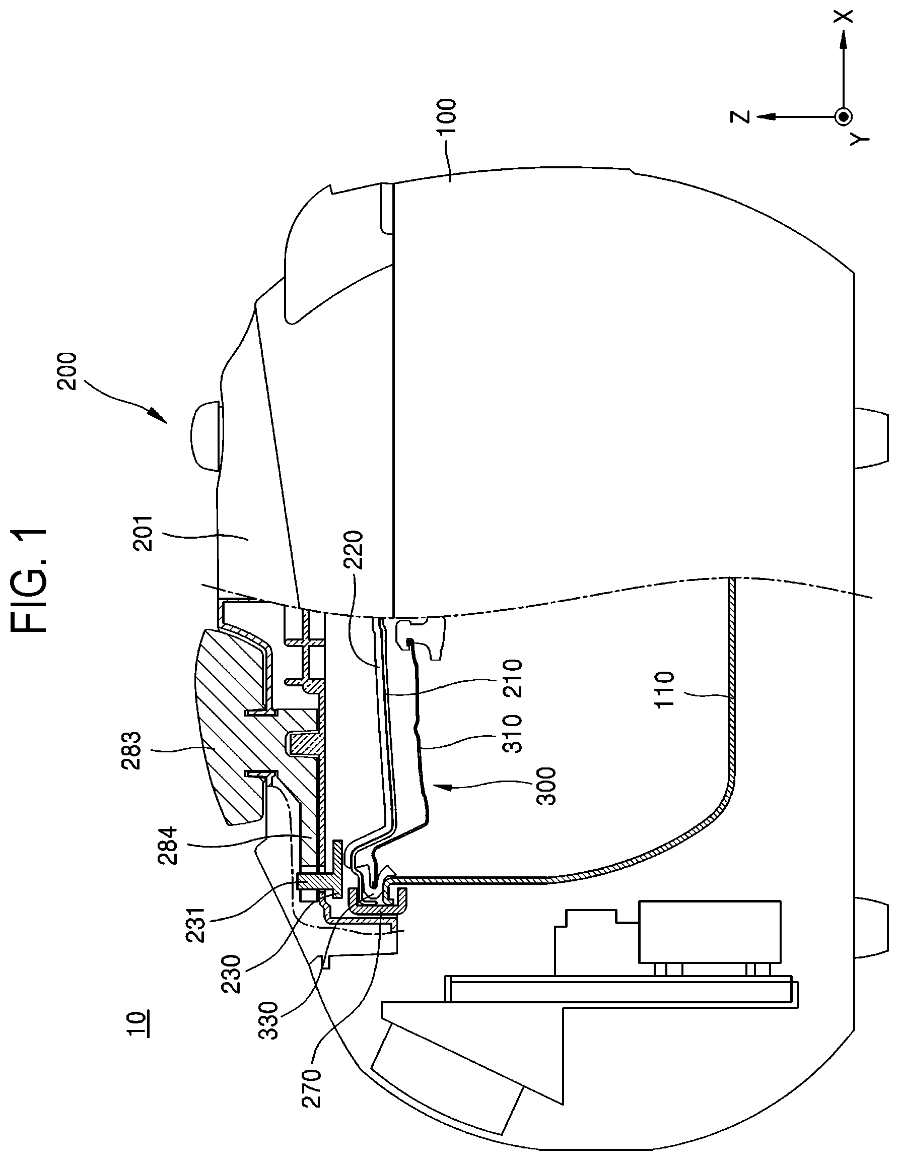 Patent US12310523 Figure 1 – Cooking device