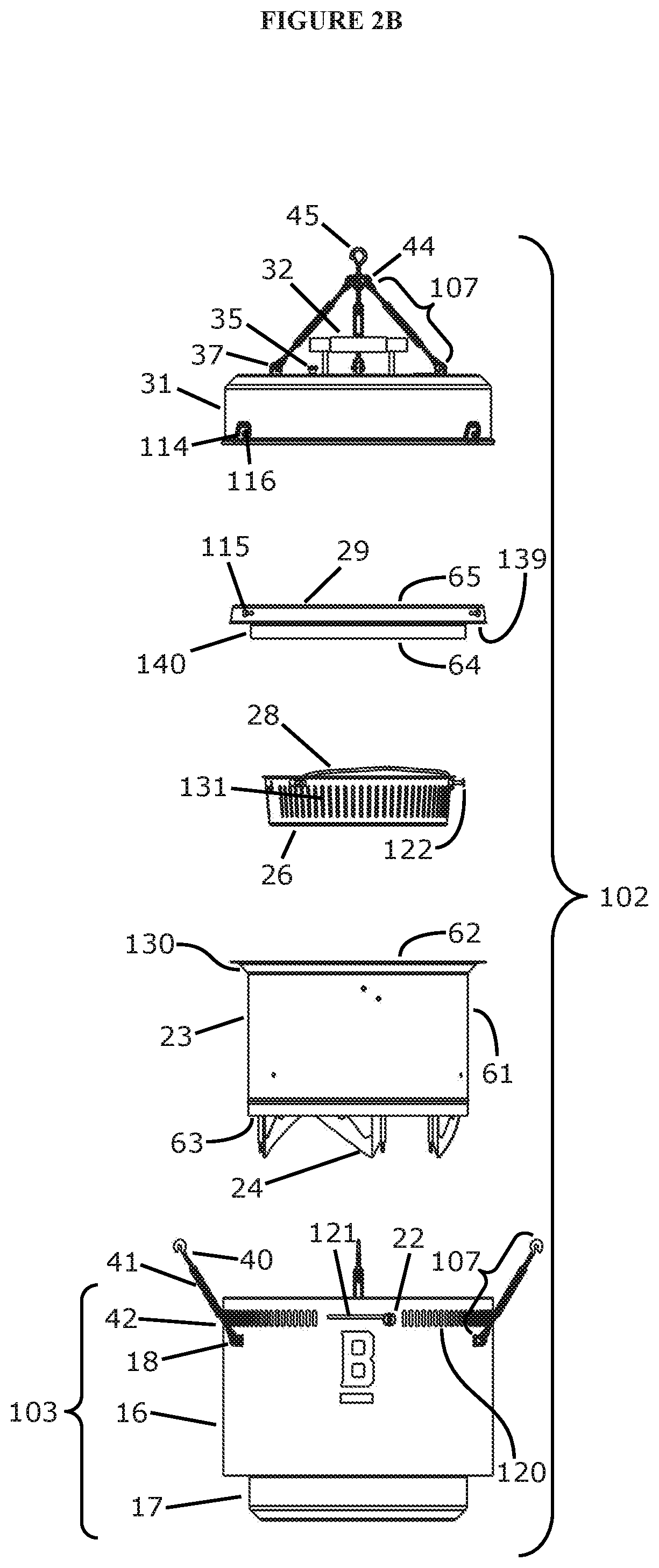 Patent US12310533 Figure 3 – Modular grill and burn barrel