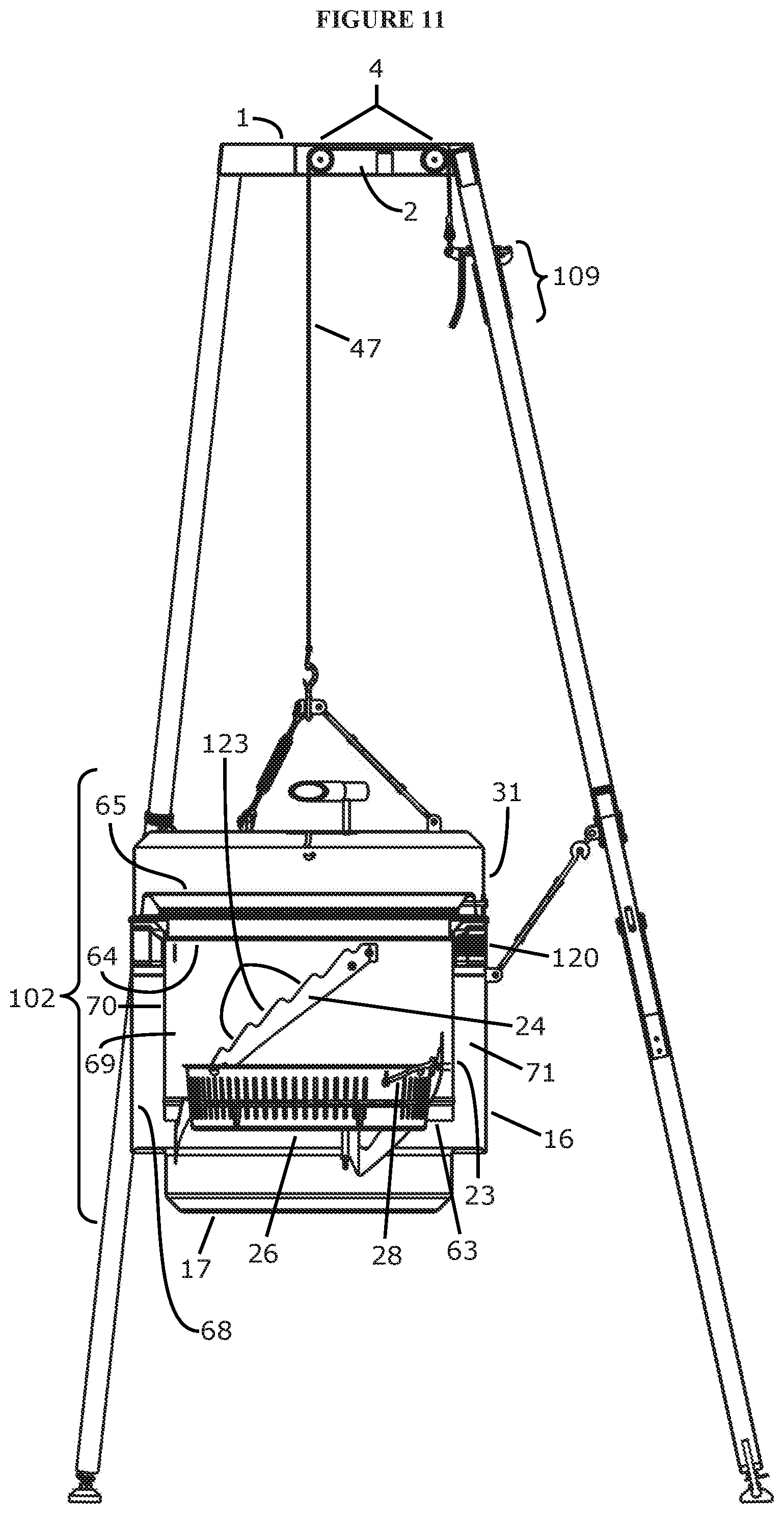 Patent US12310533 Figure 14 – Modular grill and burn barrel