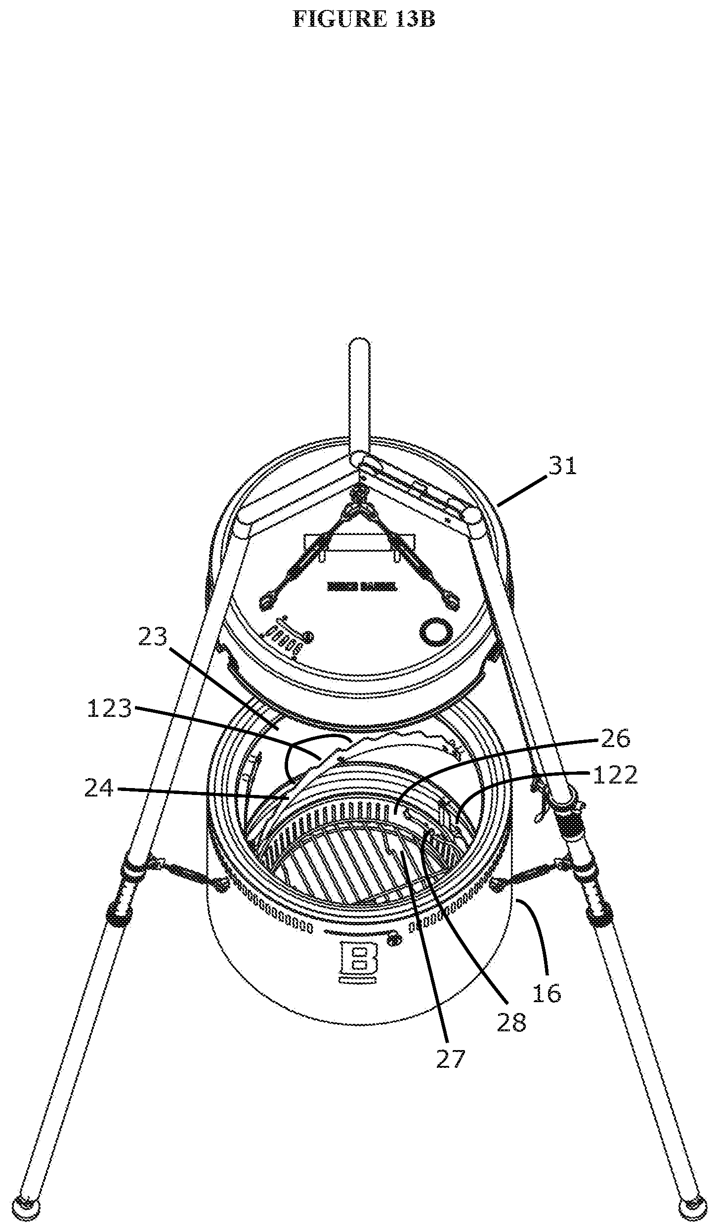 Patent US12310533 Figure 17 – Modular grill and burn barrel