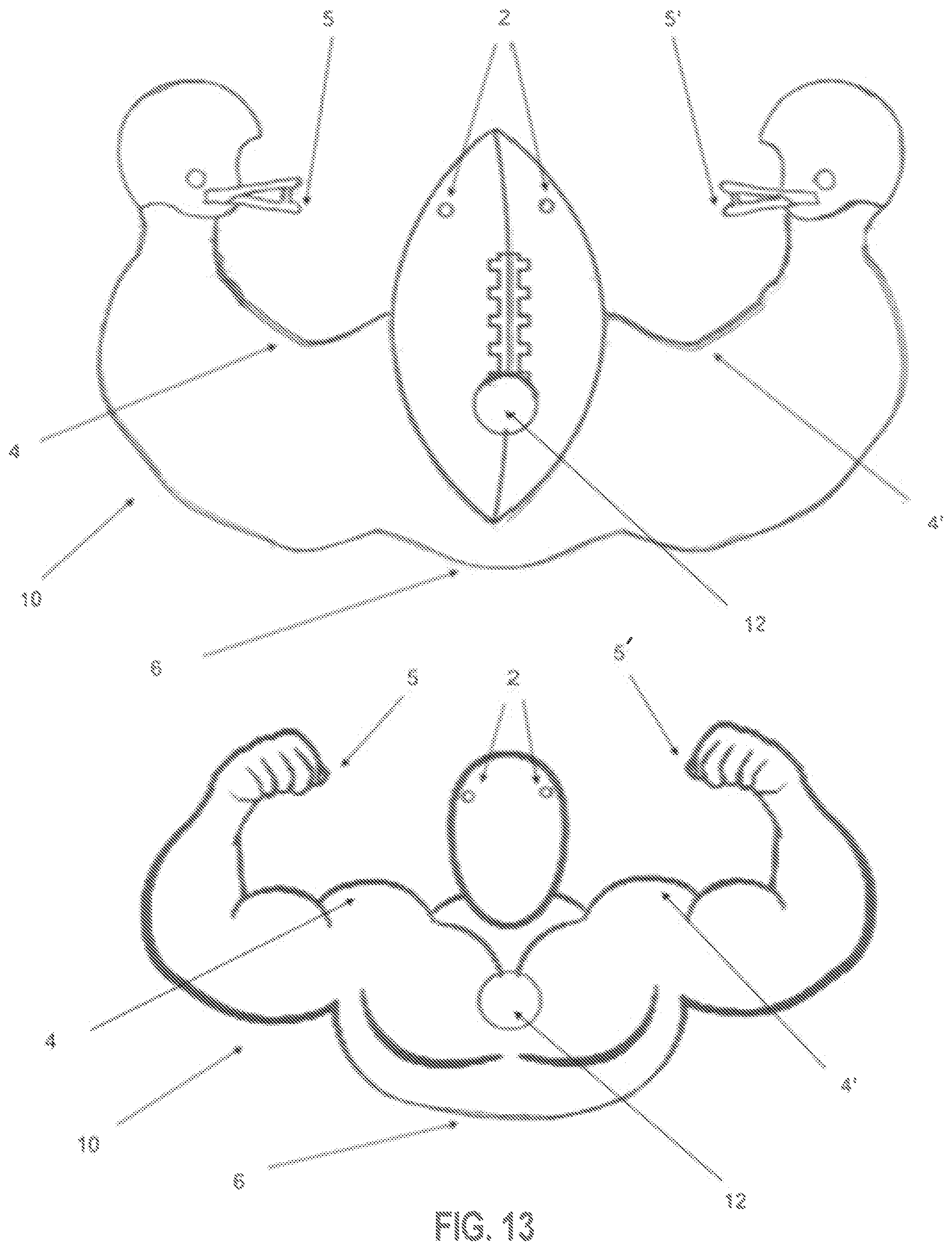 Patent US12310536 Figure 13 – Retaining device for trussing and cooking fowl