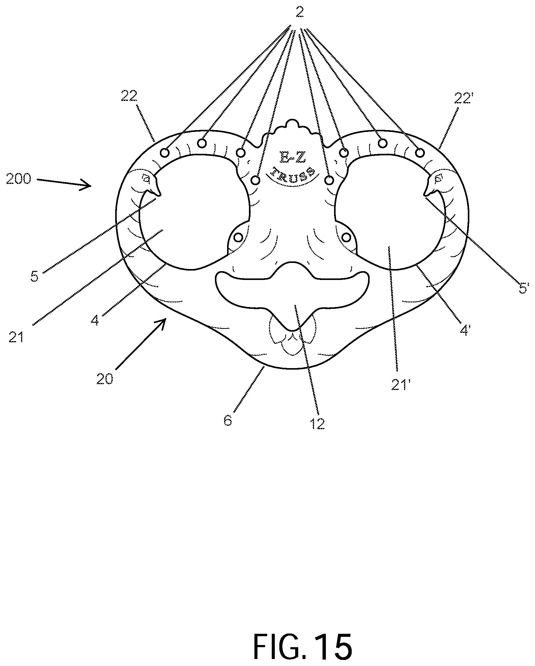 Patent US12310536 Figure 15 – Retaining device for trussing and cooking fowl