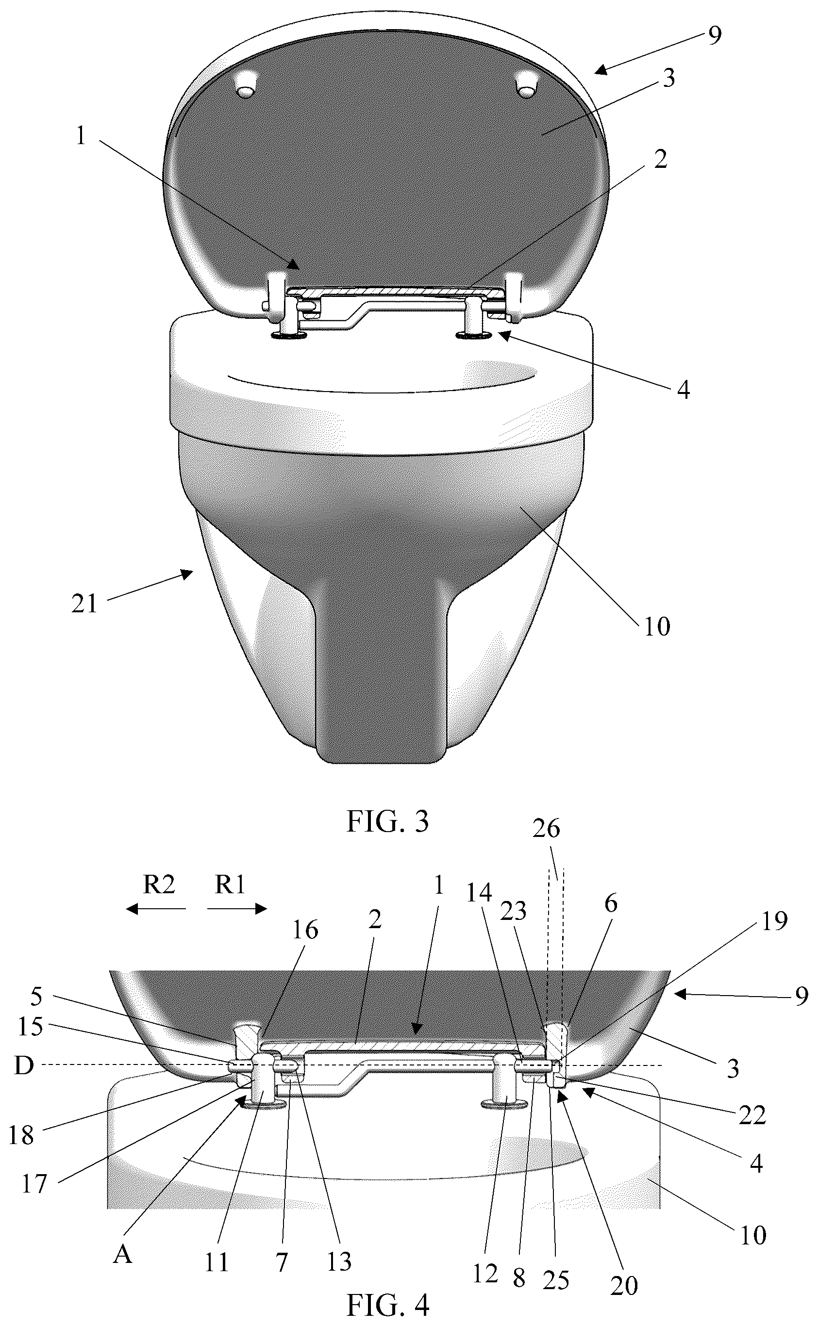 Patent US12310537 Figure 2 – Toilet seat and lid system and method