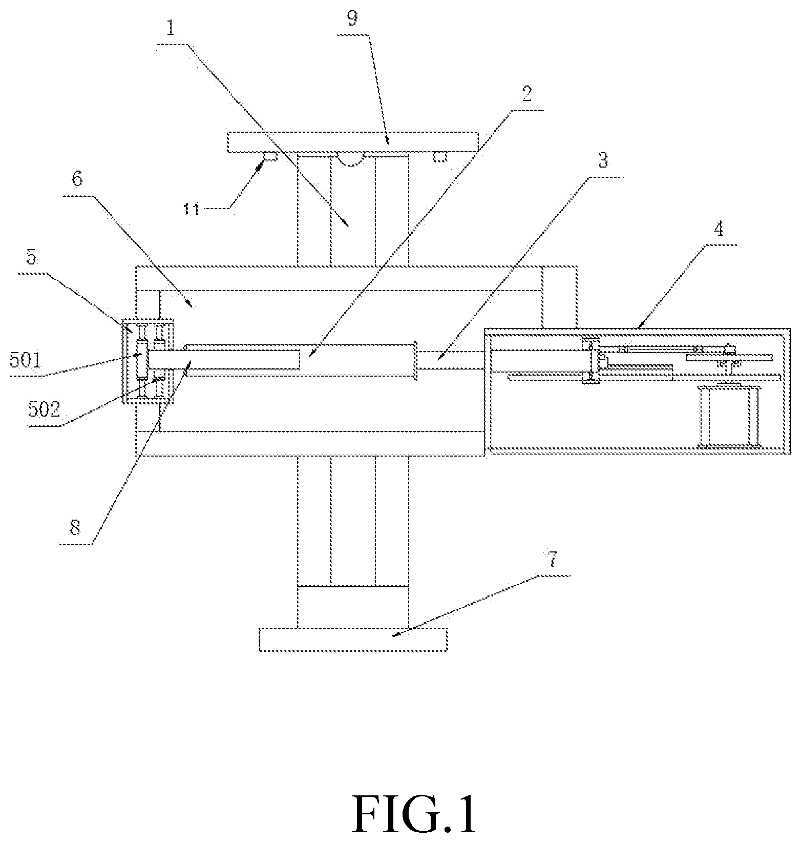 Patent US12310539 Figure 1 – Vertical bathing machine
