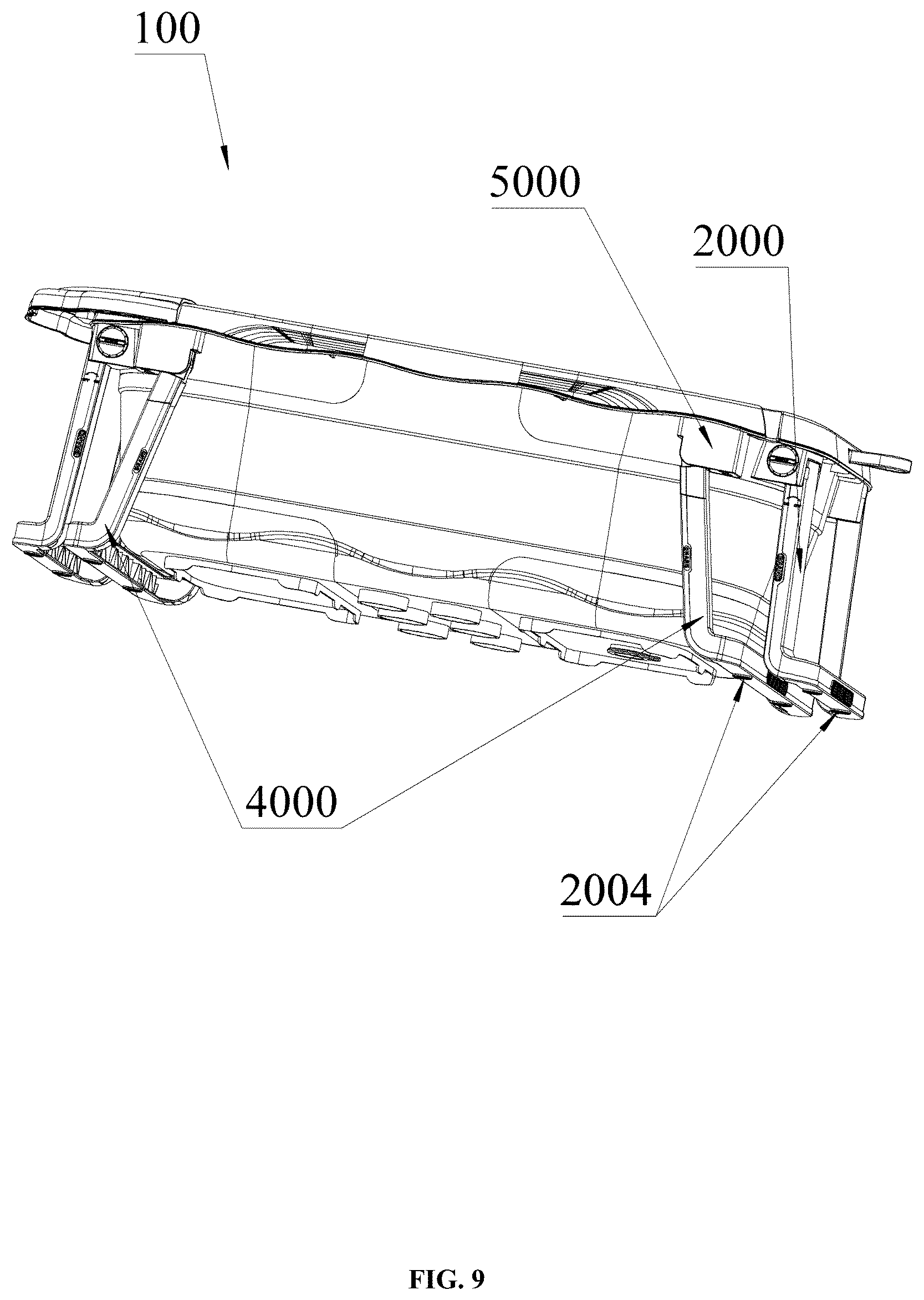 Patent US12310540 Figure 9 – Foldable baby bathtub