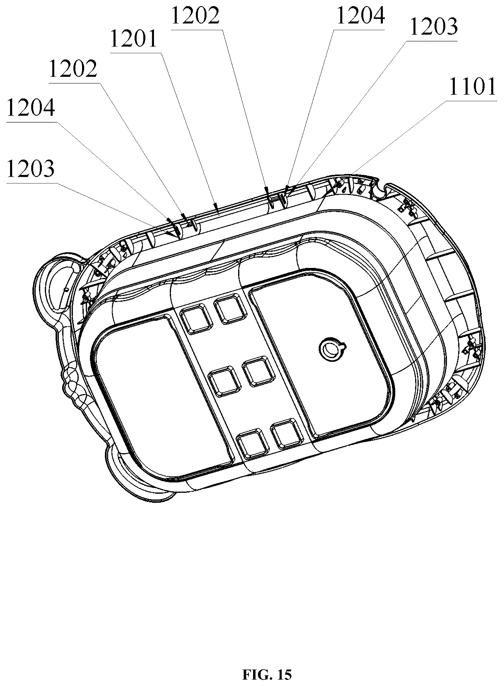 Patent US12310540 Figure 15 – Foldable baby bathtub