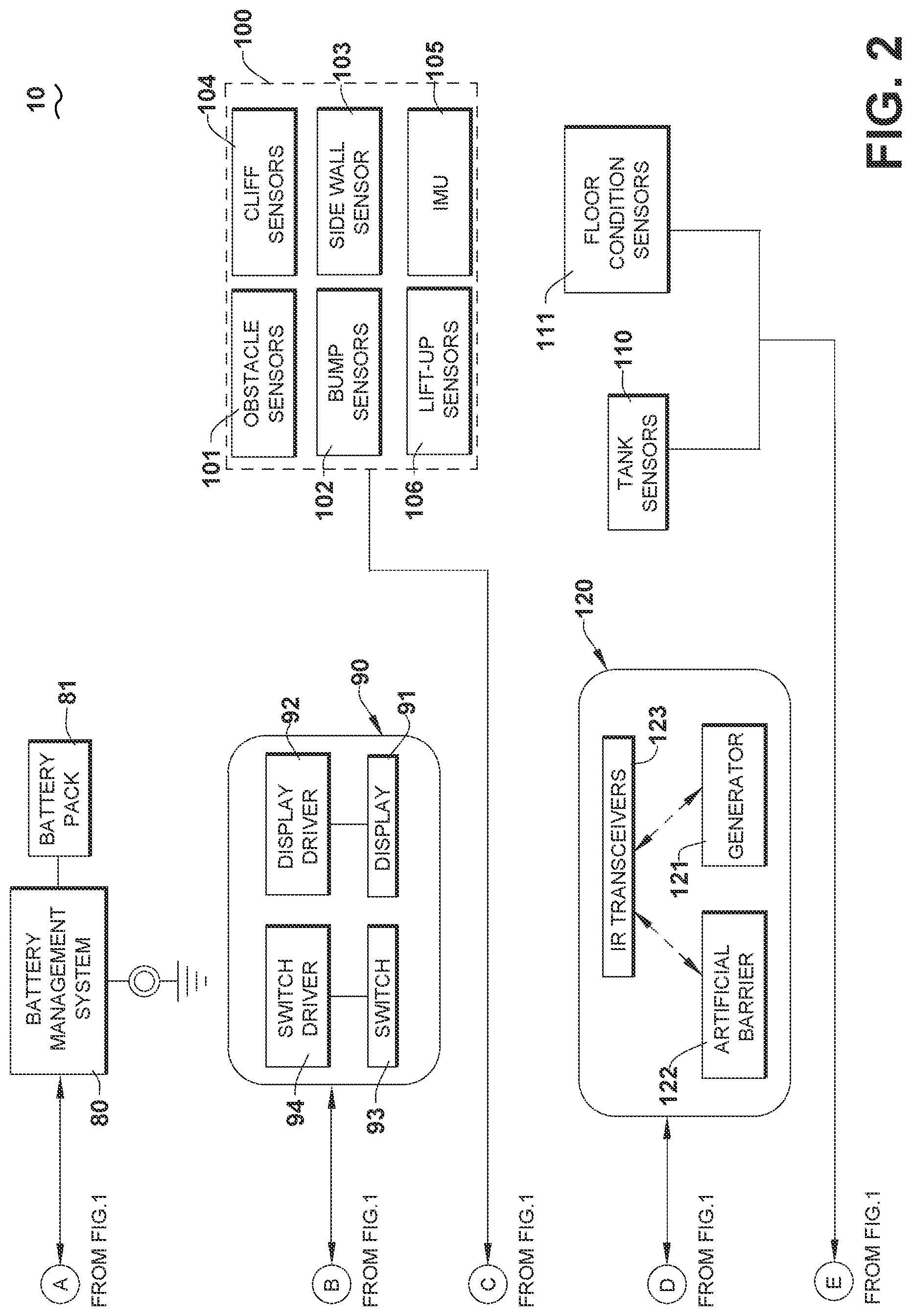 Patent US12310543 Figure 2 – Robotic cleaner with sweeper and rotating dusting pads