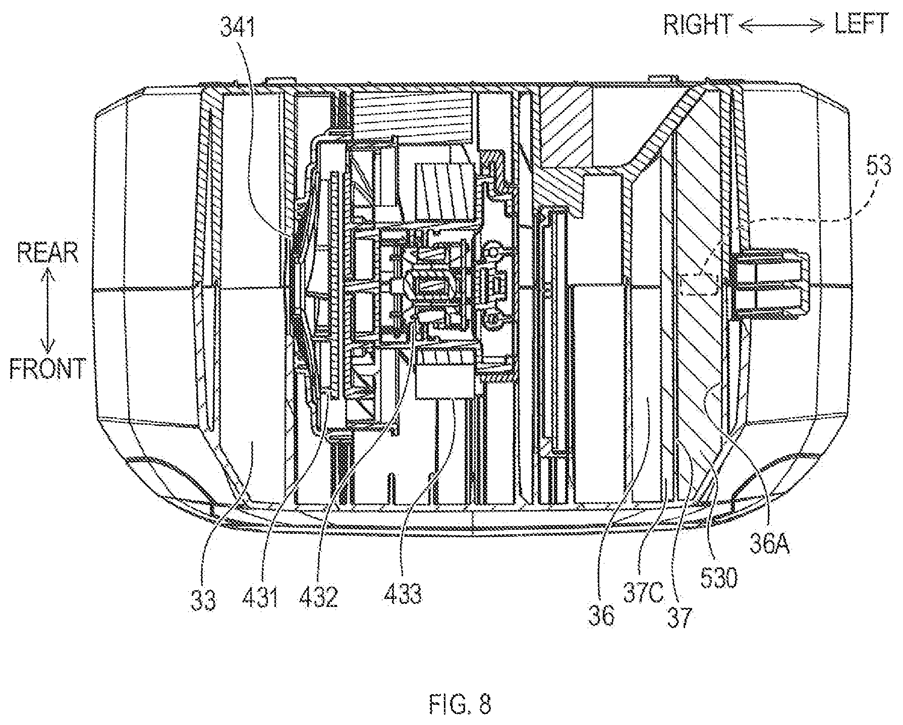 Patent US12310546 Figure 8 – Work machine
