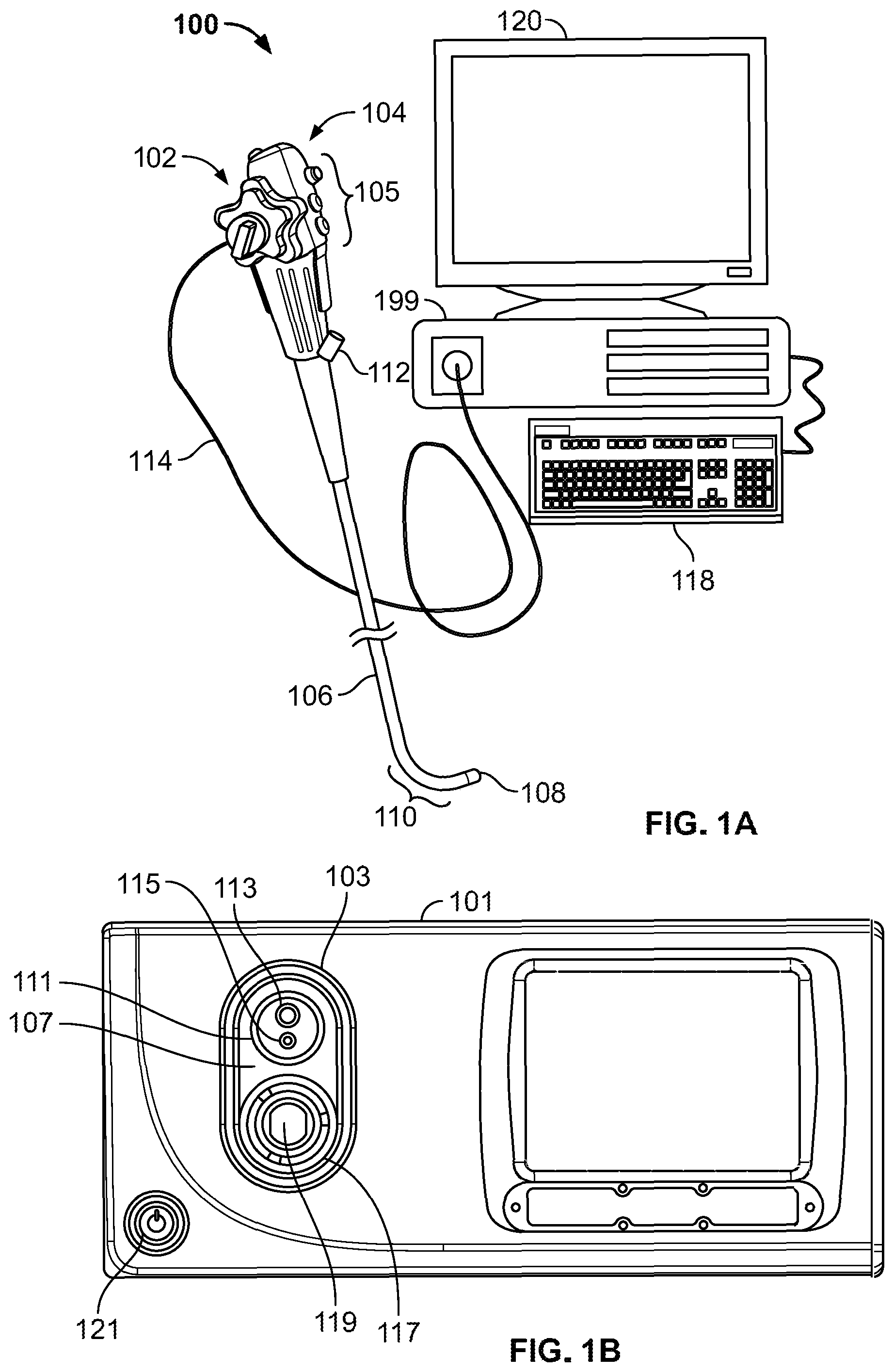 Patent US12310555 Figure 1 – Endoscope system with multiple connection interfaces to interface with different video data signal sources