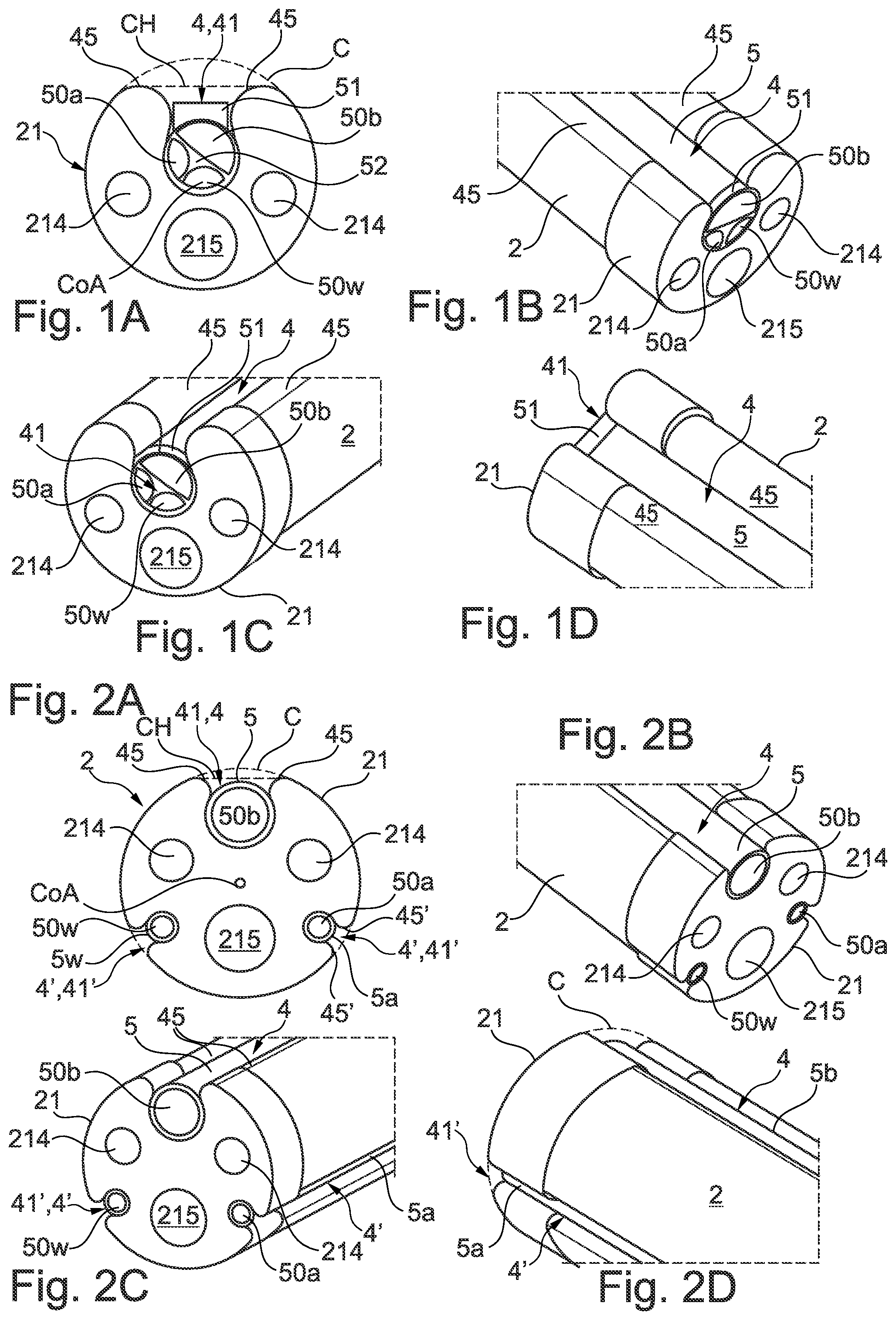 Patent US12310560 Figure 1 – Endoscope with quick-change tubes