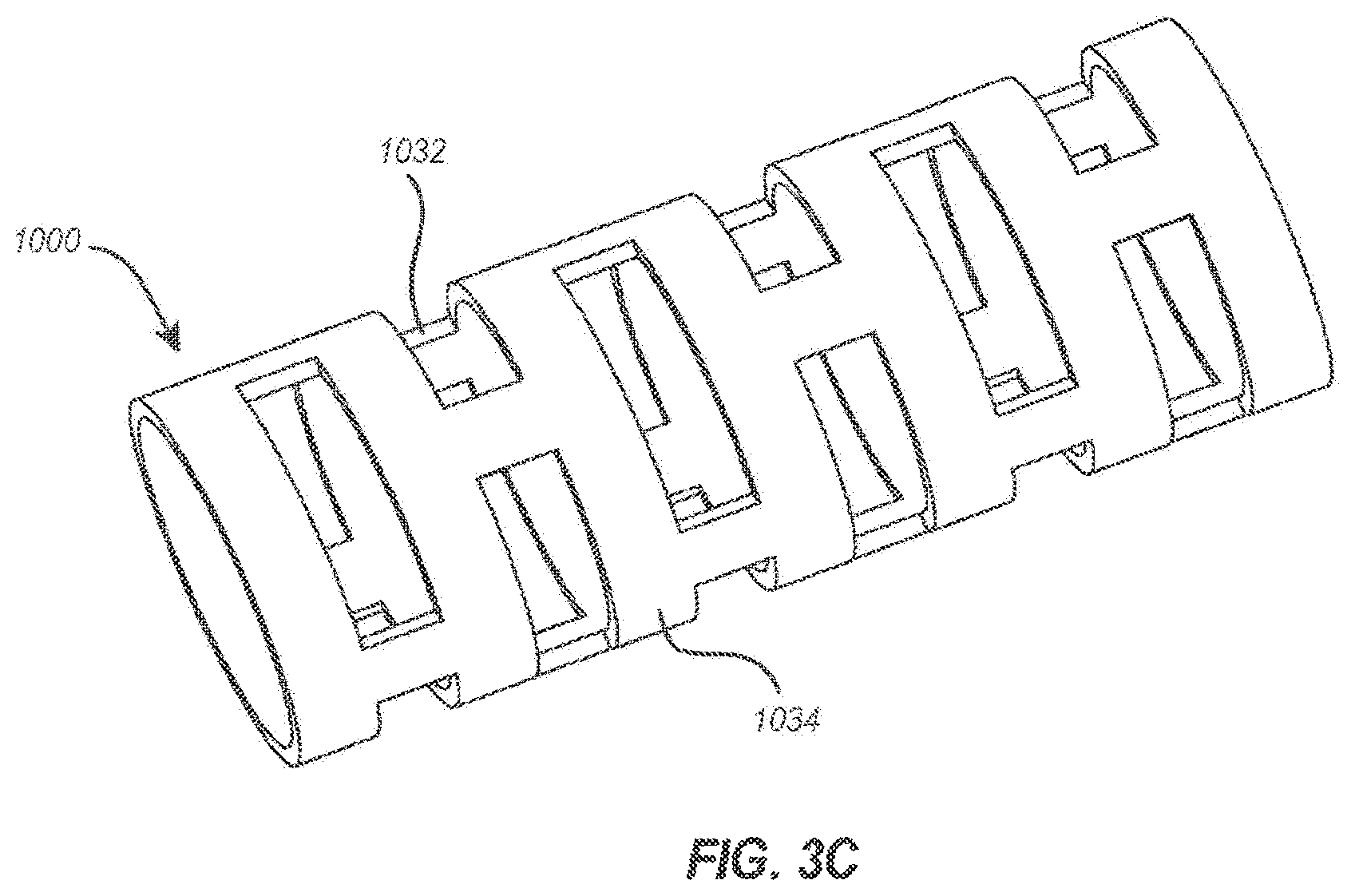 Patent US12310567 Figure 3 – Micro-fabricated medical device having a non-helical cut arrangement