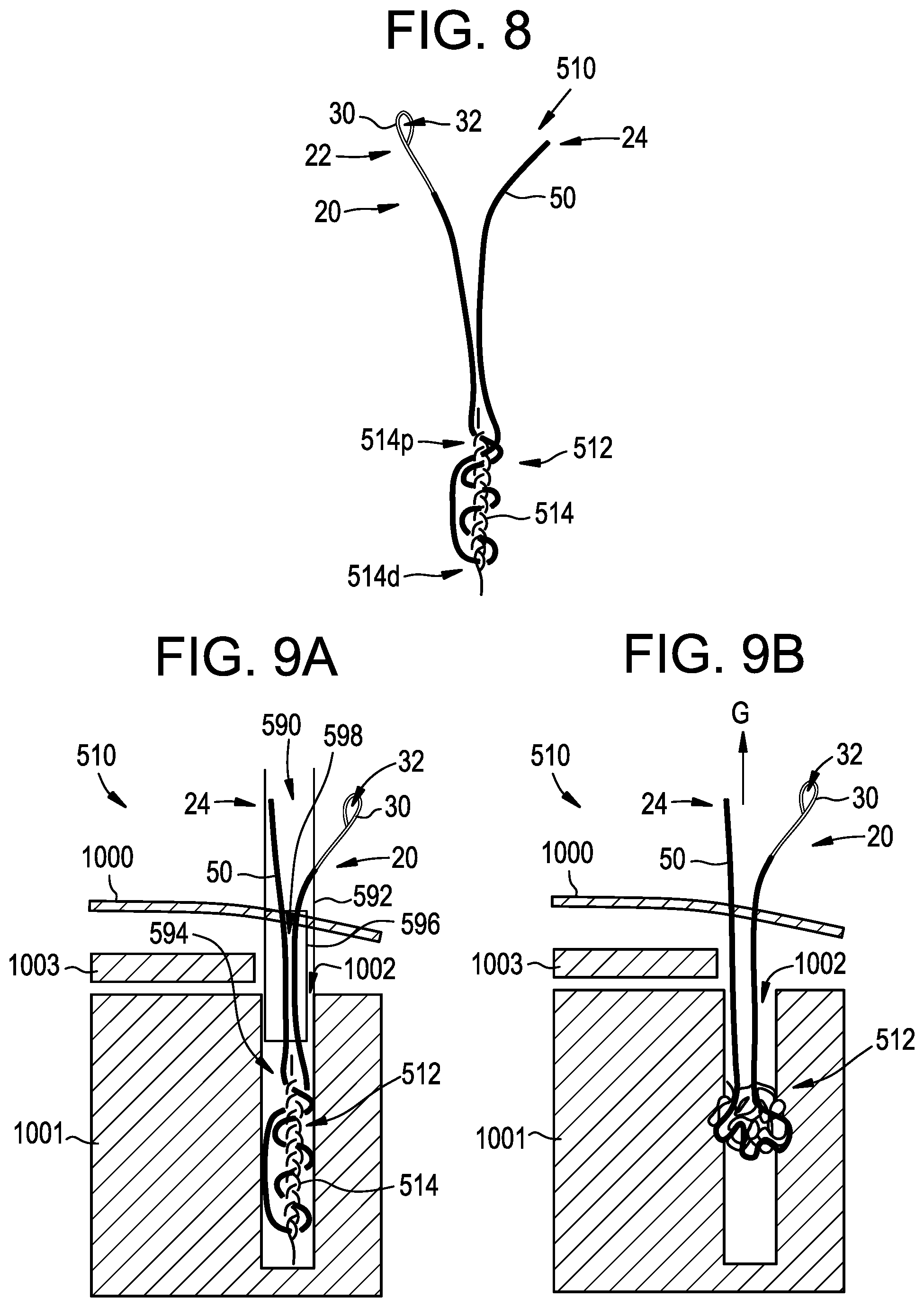 Patent US12310573 Figure 8 – Systems, devices, and methods for securing tissue using snare assemblies and soft anchors