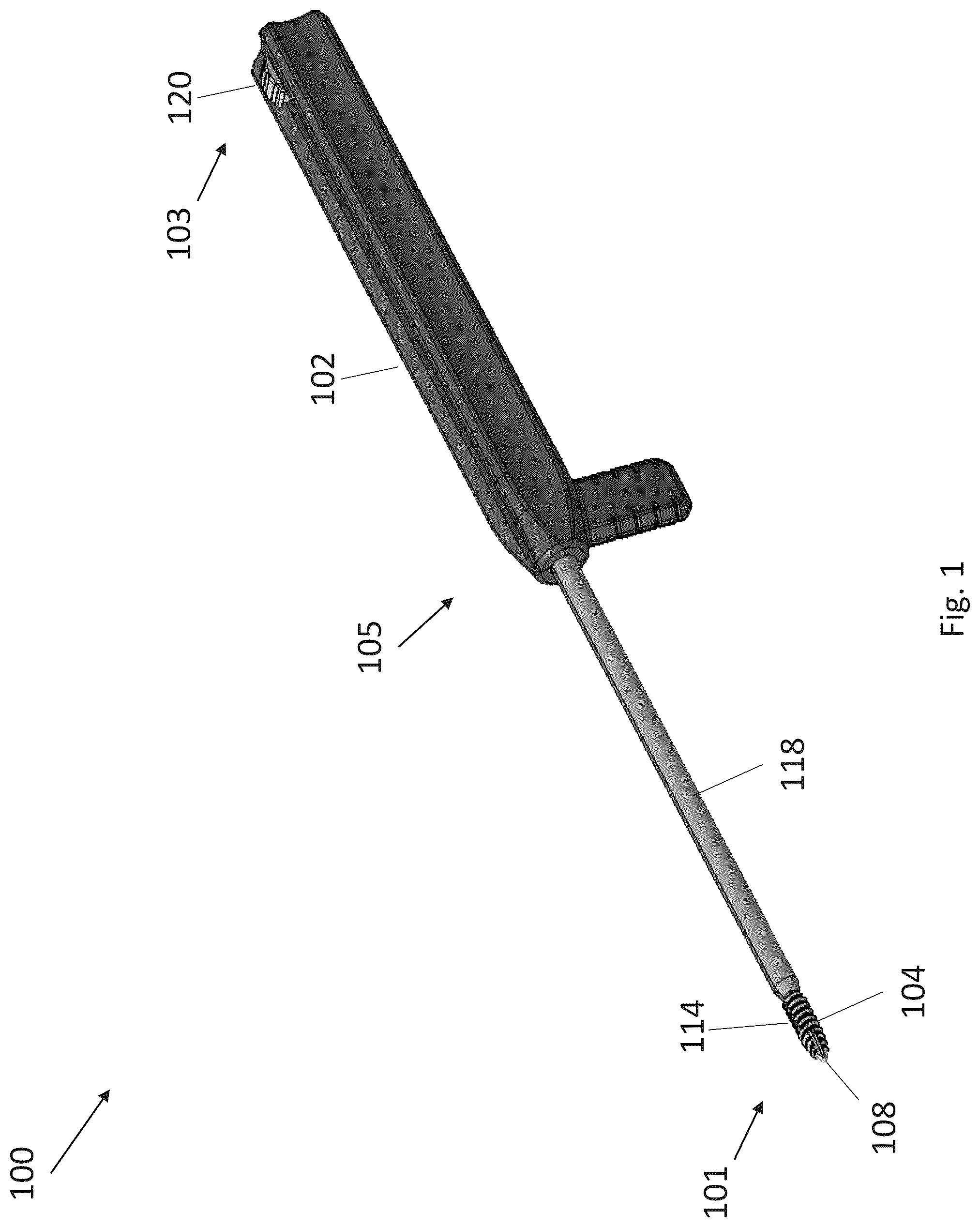 Patent US12310574 Figure 1 – Knotless suture anchor with re-tension features