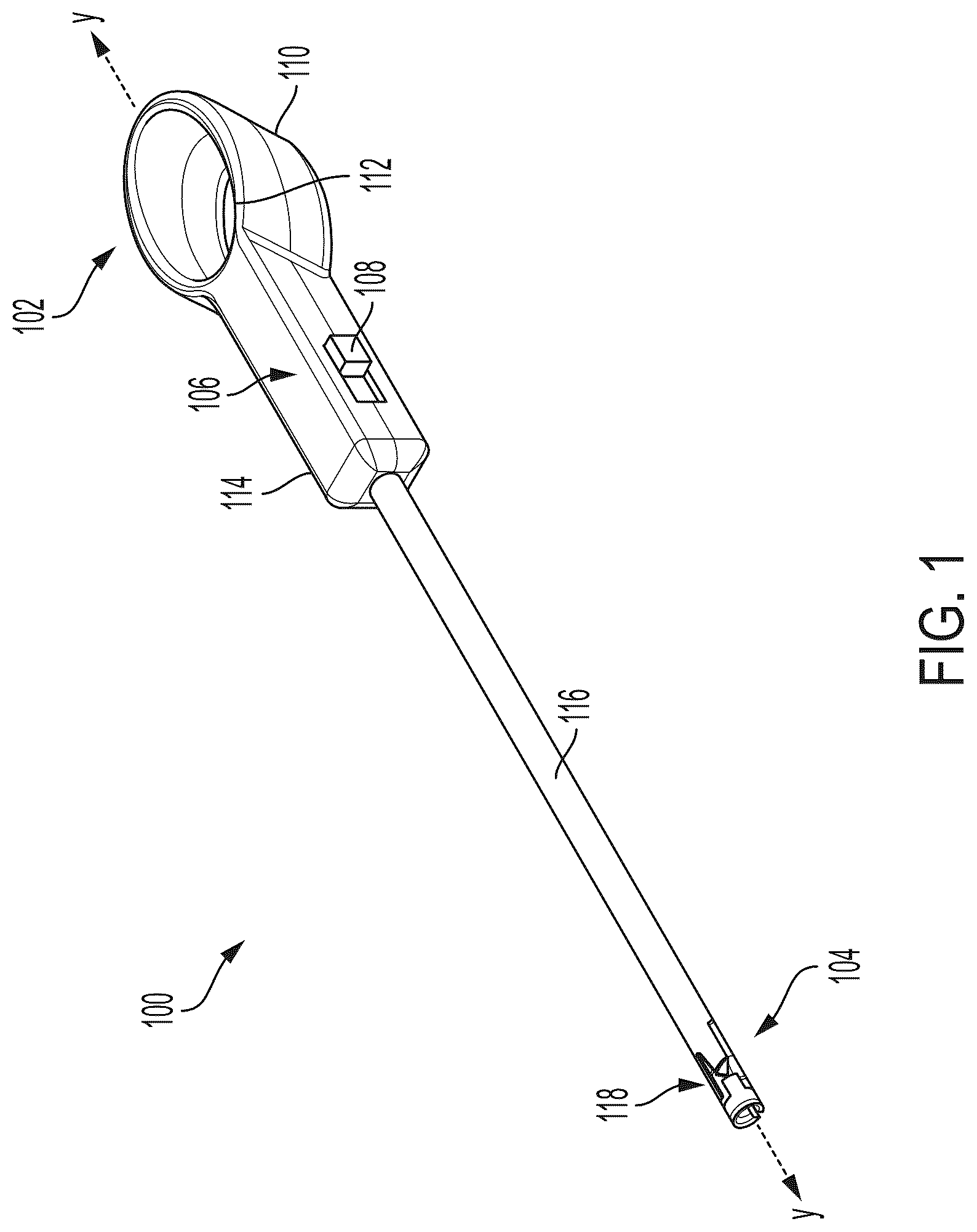 Patent US12310576 Figure 1 – Quickdraw knot pusher: side loading knot pusher