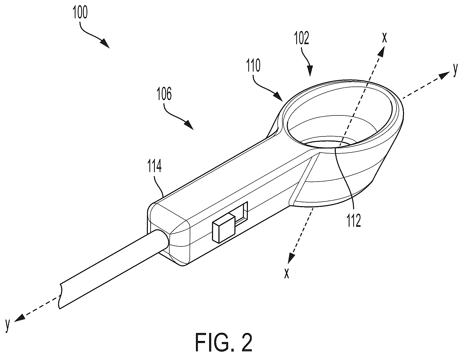 Patent US12310576 Figure 2 – Quickdraw knot pusher: side loading knot pusher