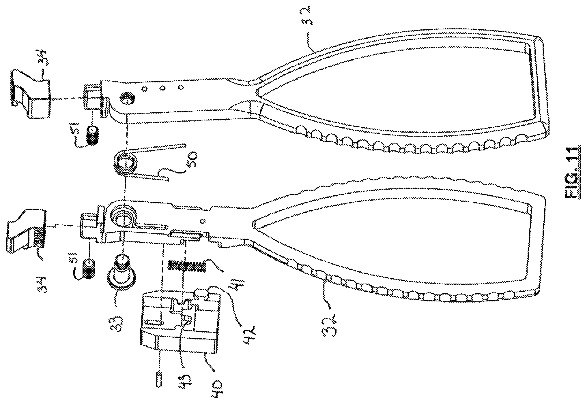 Patent US12310580 Figure 4 – Bone staple storage, inserter, and method for use therewith