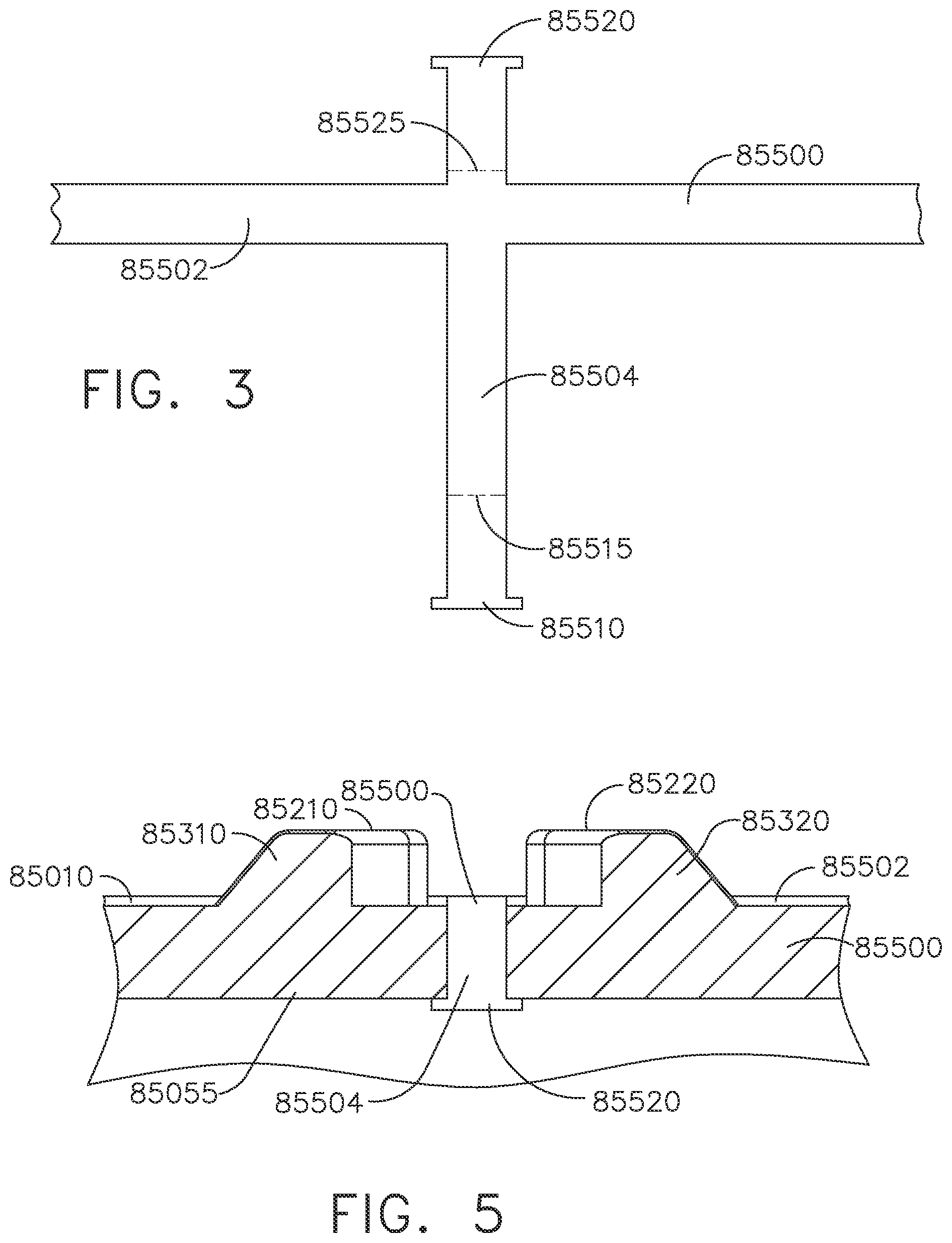 Patent US12310583 Figure 3 – Staple cartridges comprising trace retention features