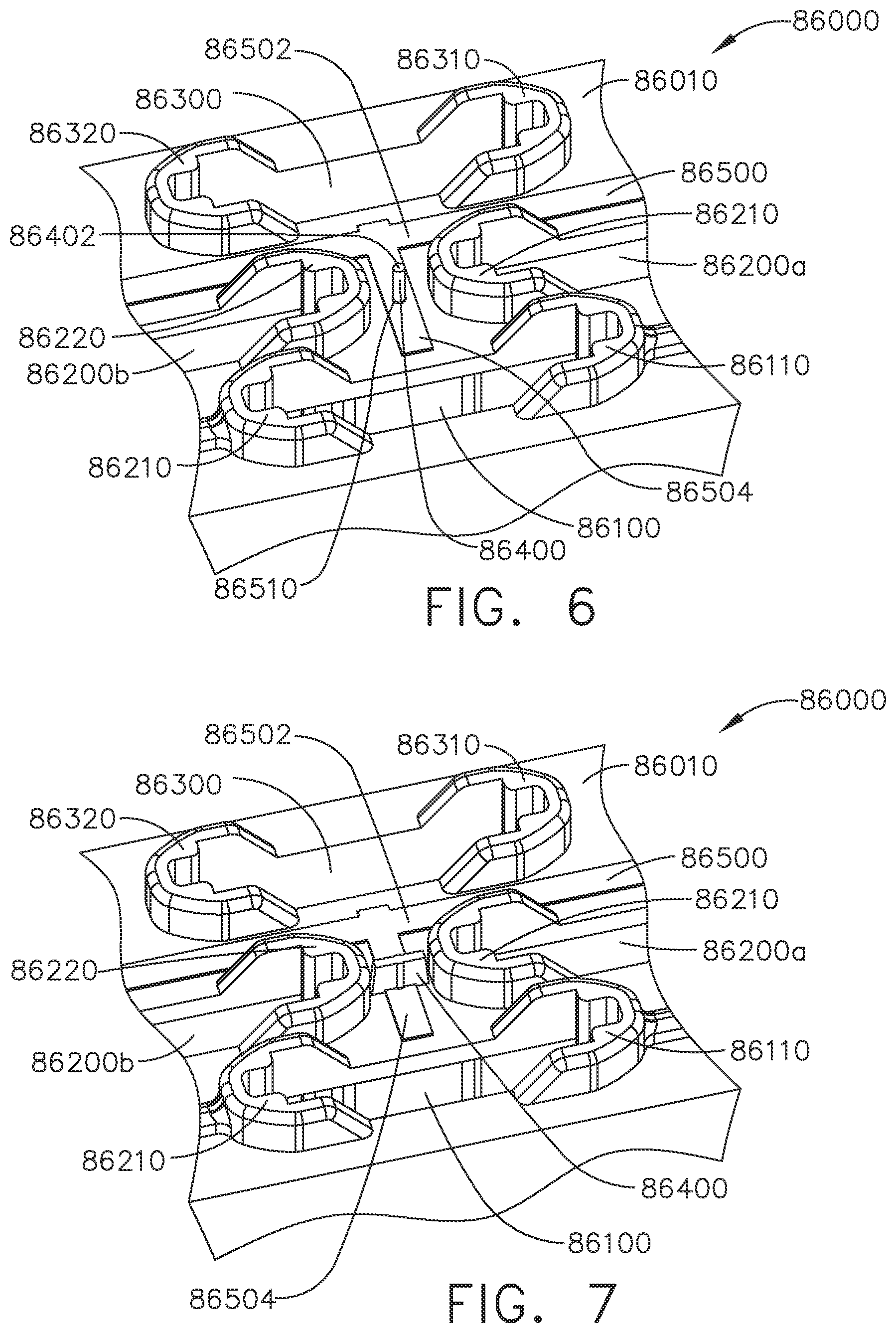 Patent US12310583 Figure 4 – Staple cartridges comprising trace retention features