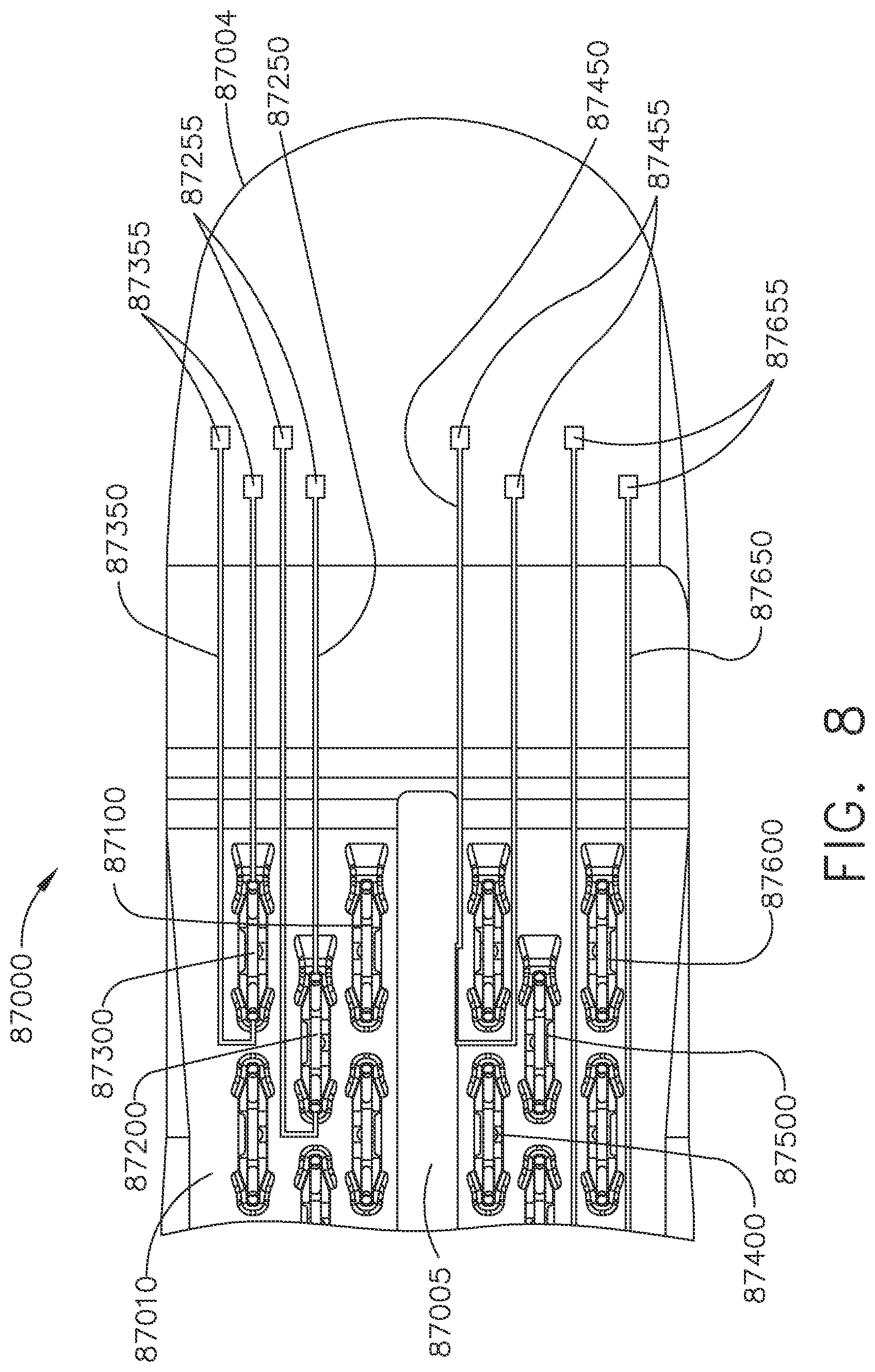 Patent US12310583 Figure 5 – Staple cartridges comprising trace retention features