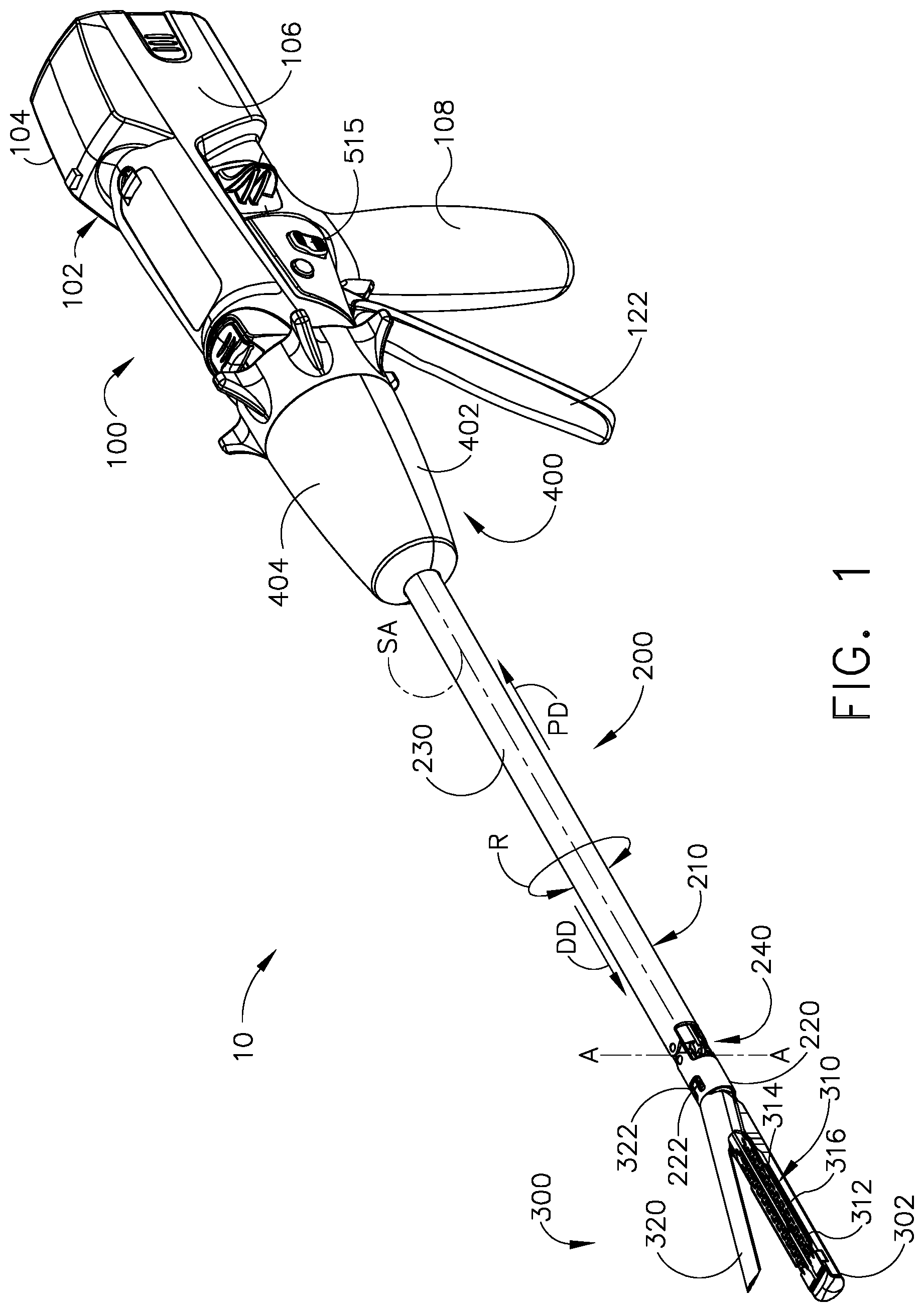 Patent US12310584 Figure 1 – Locking arrangements for detachable shaft assemblies with articulatable surgical end effectors