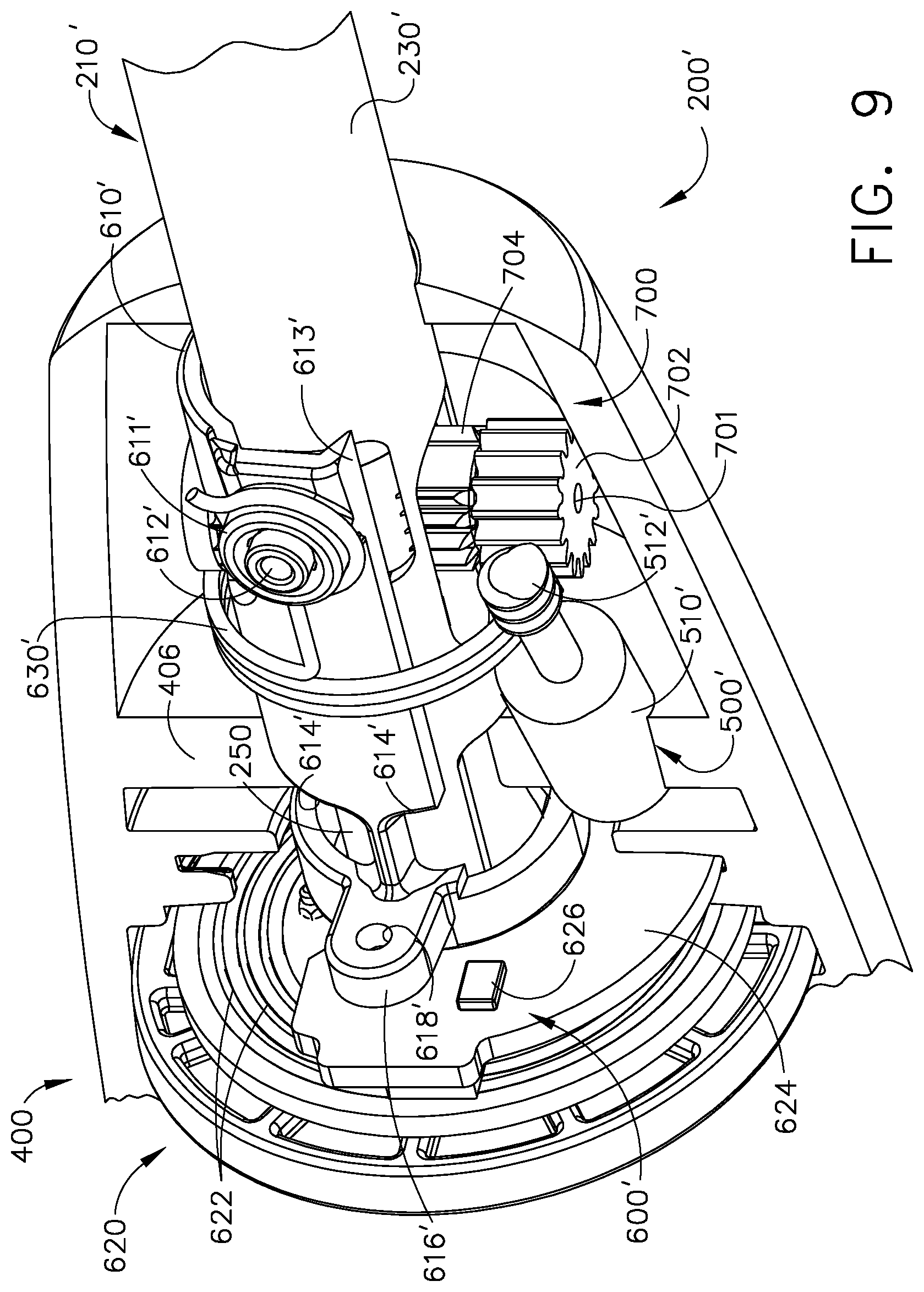 Patent US12310584 Figure 9 – Locking arrangements for detachable shaft assemblies with articulatable surgical end effectors