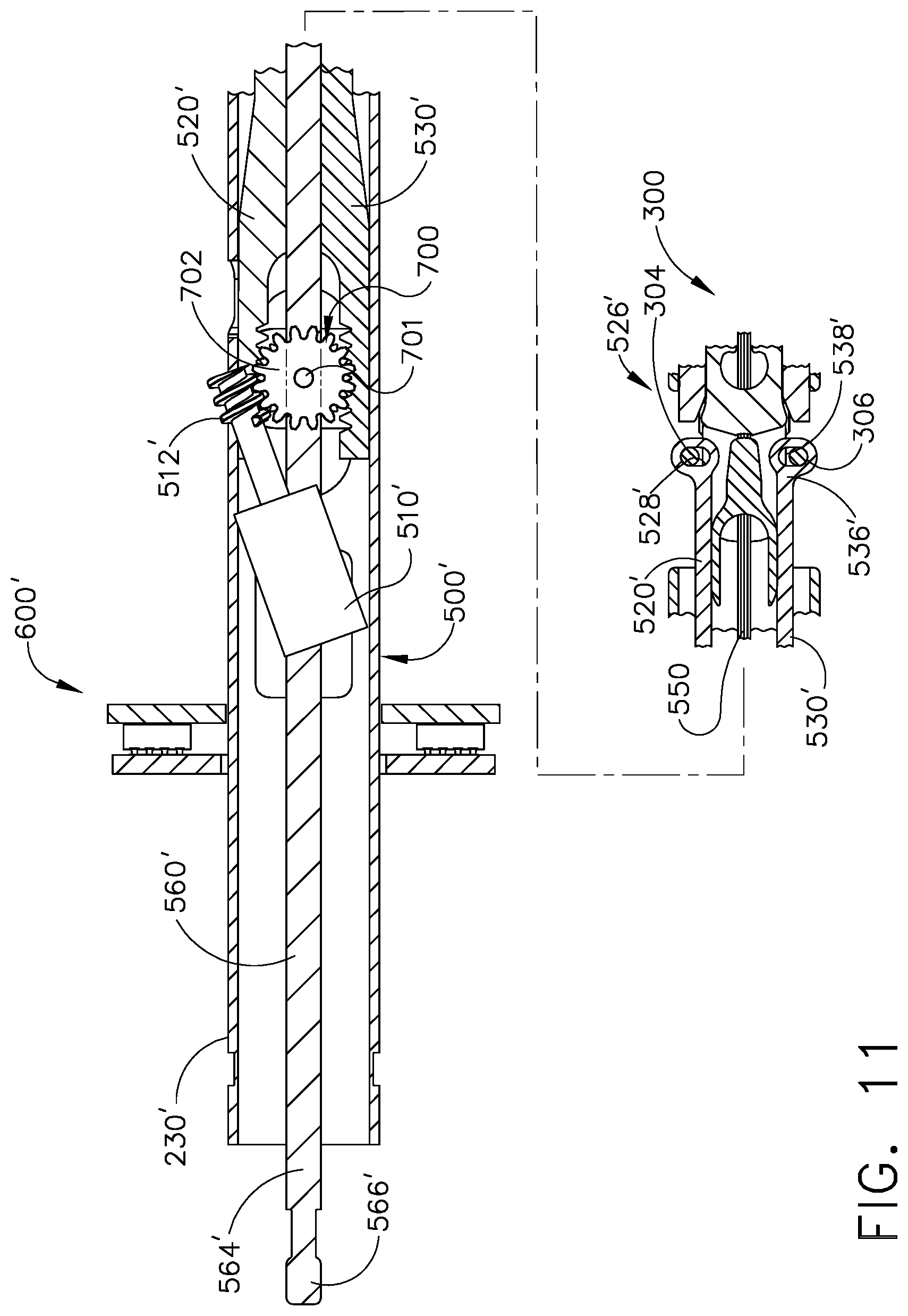 Patent US12310584 Figure 11 – Locking arrangements for detachable shaft assemblies with articulatable surgical end effectors