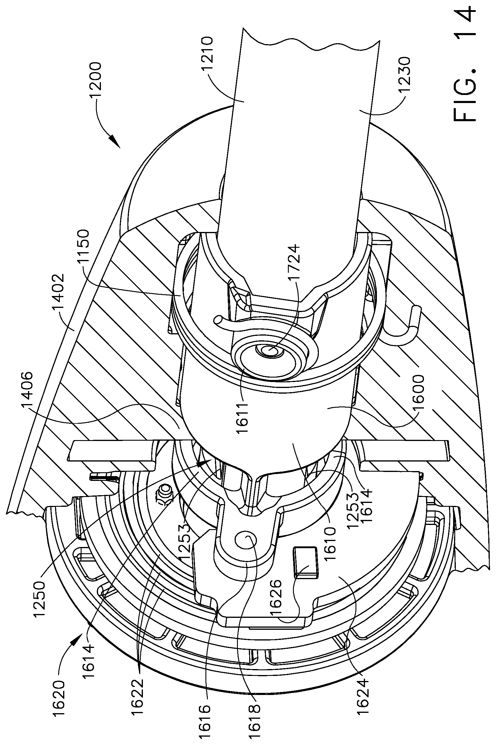 Patent US12310584 Figure 13 – Locking arrangements for detachable shaft assemblies with articulatable surgical end effectors