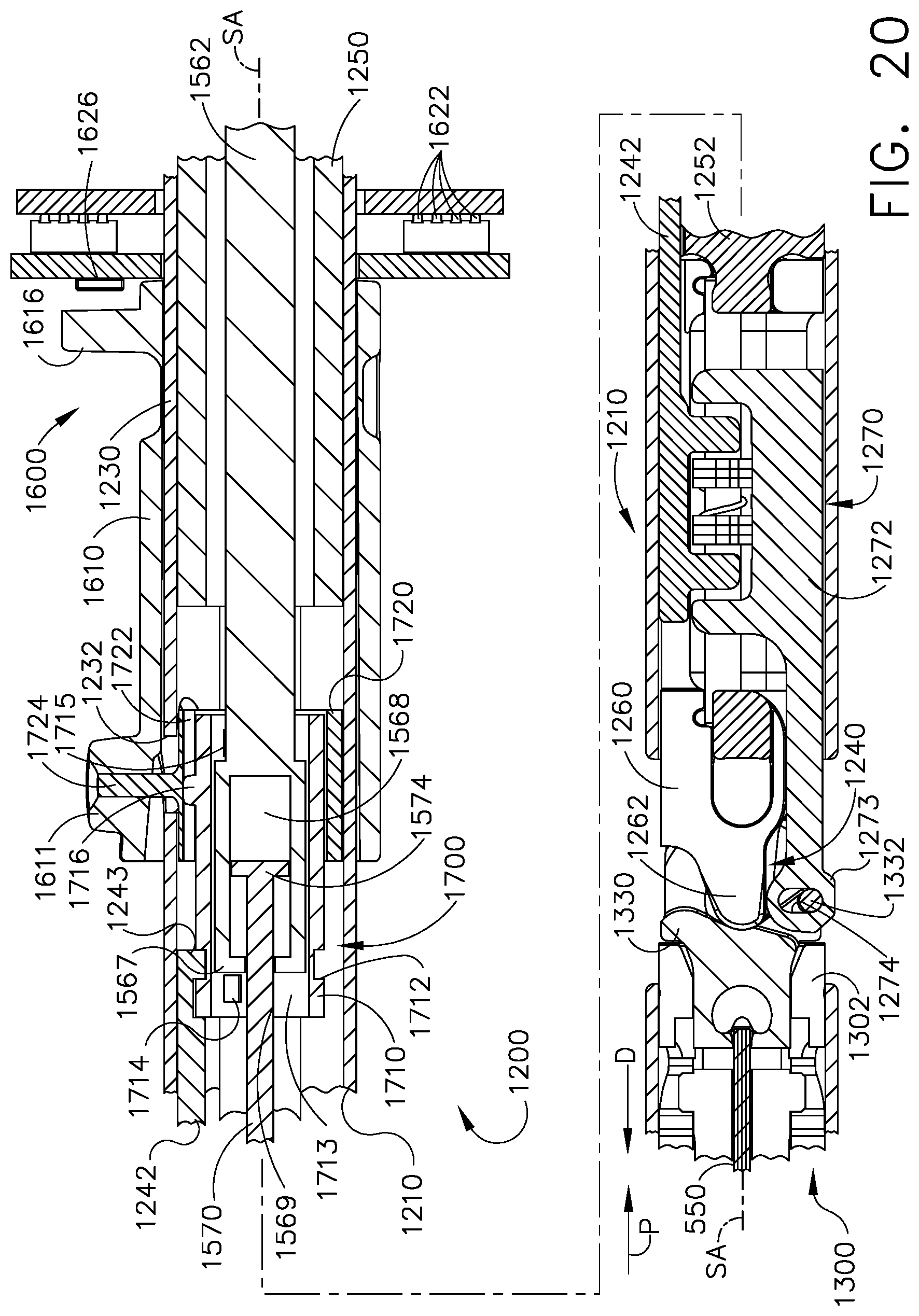 Patent US12310584 Figure 19 – Locking arrangements for detachable shaft assemblies with articulatable surgical end effectors