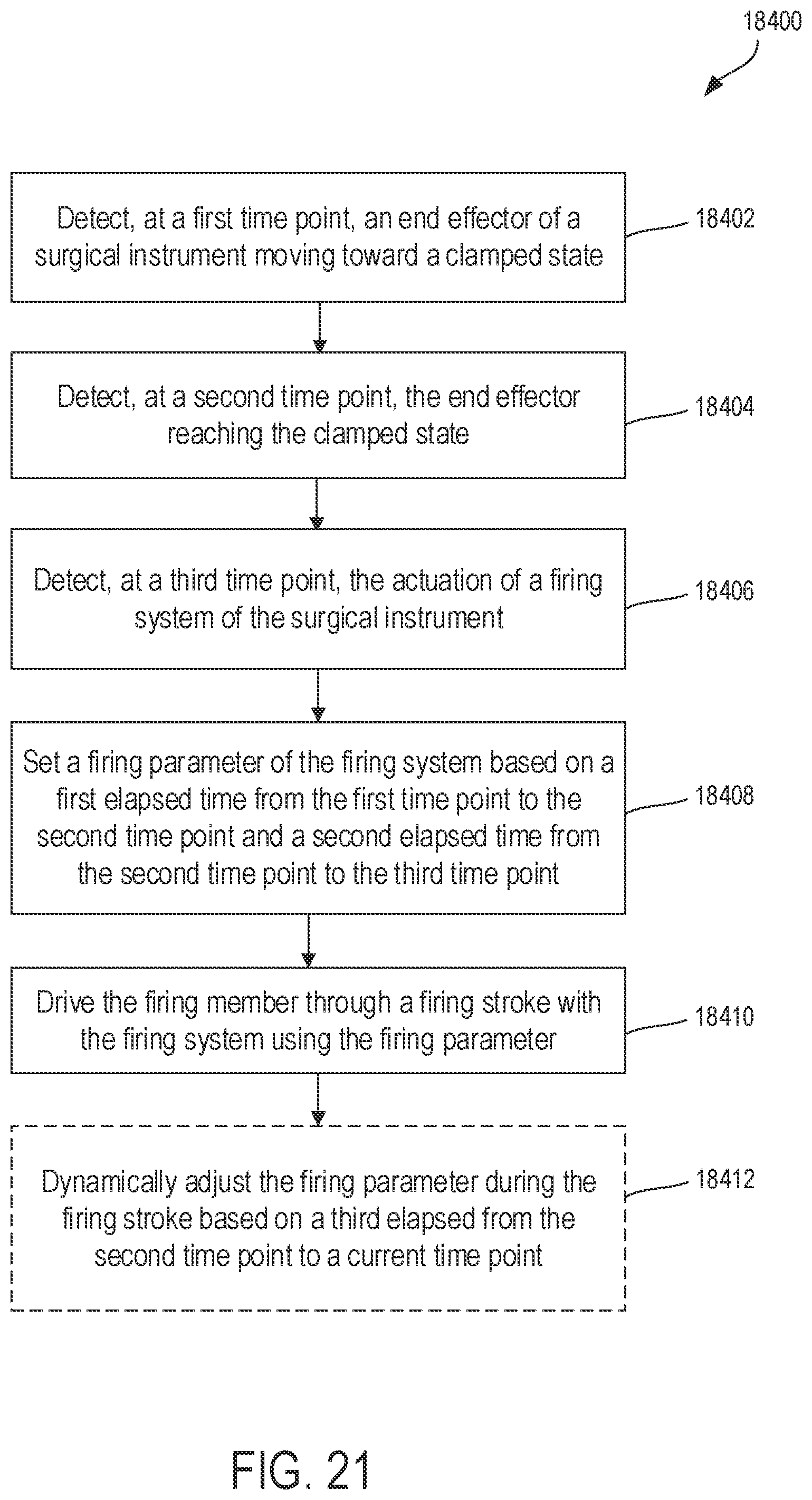 Patent US12310585 Figure 20 – Adaptive firing control algorithm based on mechanical actuation of user controls